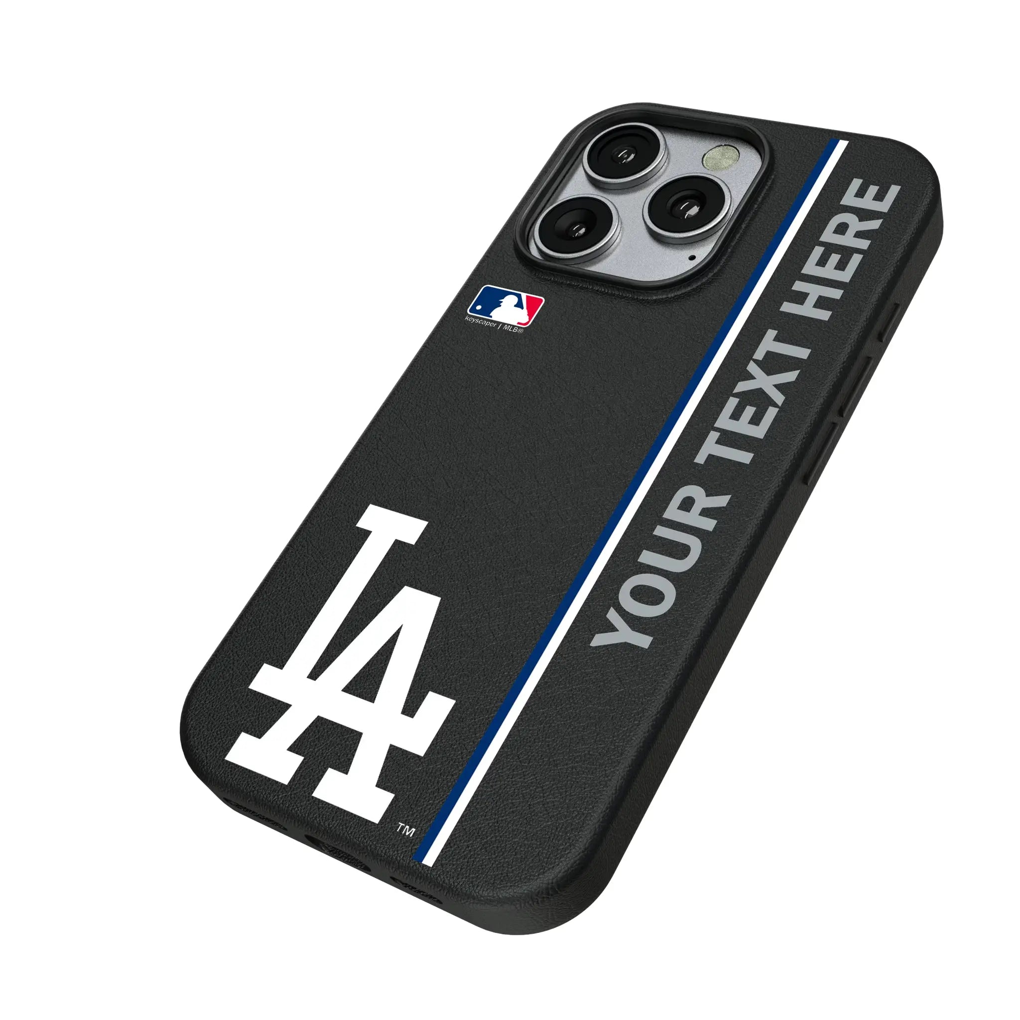 LA Dodgers Personalized Sidebard iPhone MagSafe Compatible Phone Case for Apple iPhone - Isometric View