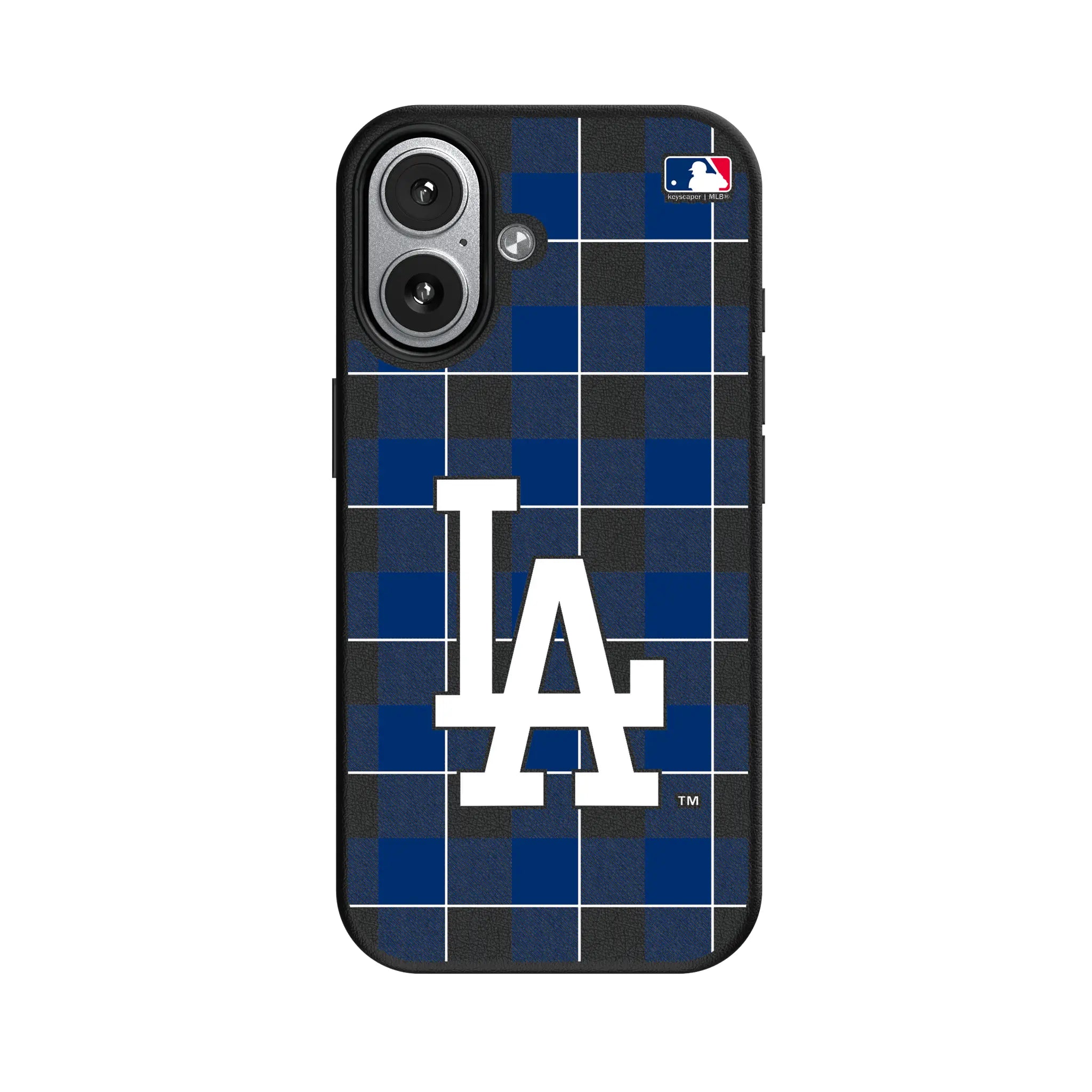 LA Dodgers Plaid iPhone MagSafe Compatible Phone Case for Apple iPhone#Device_iPhone 17