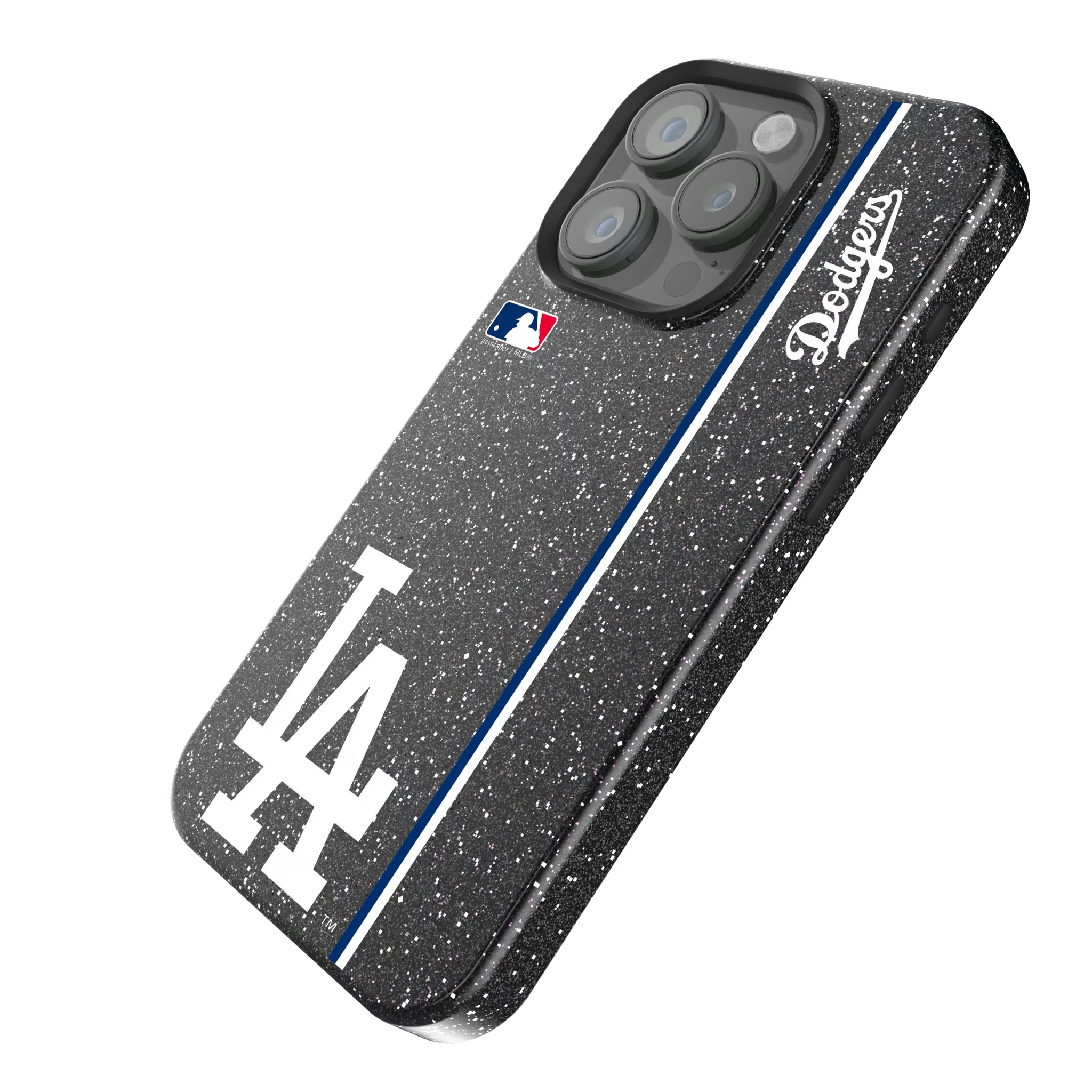 LA Dodgers Sidebar iPhone Bling Phone Case for Apple iPhone - Isometric View
