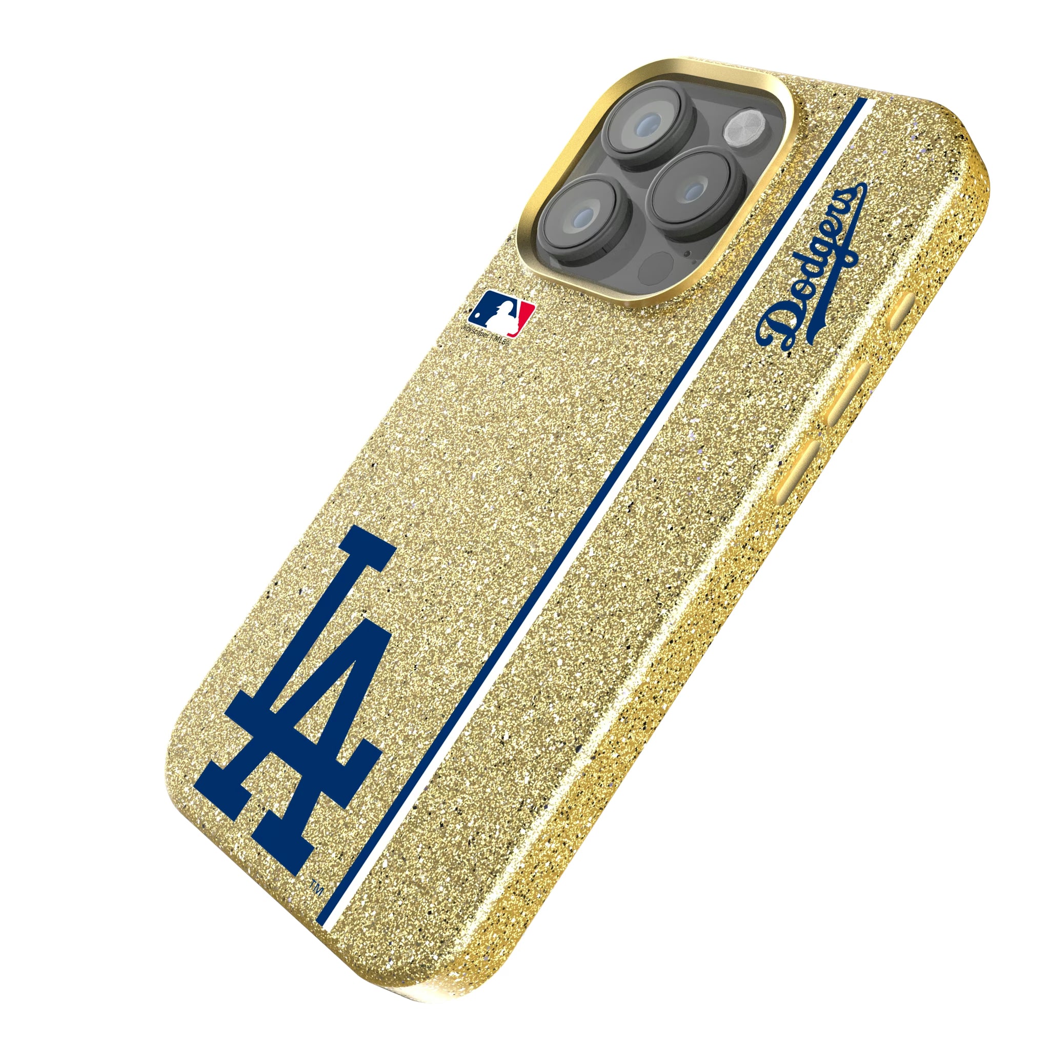 LA Dodgers Sidebar iPhone Bling Phone Case for Apple iPhone - Isometric View