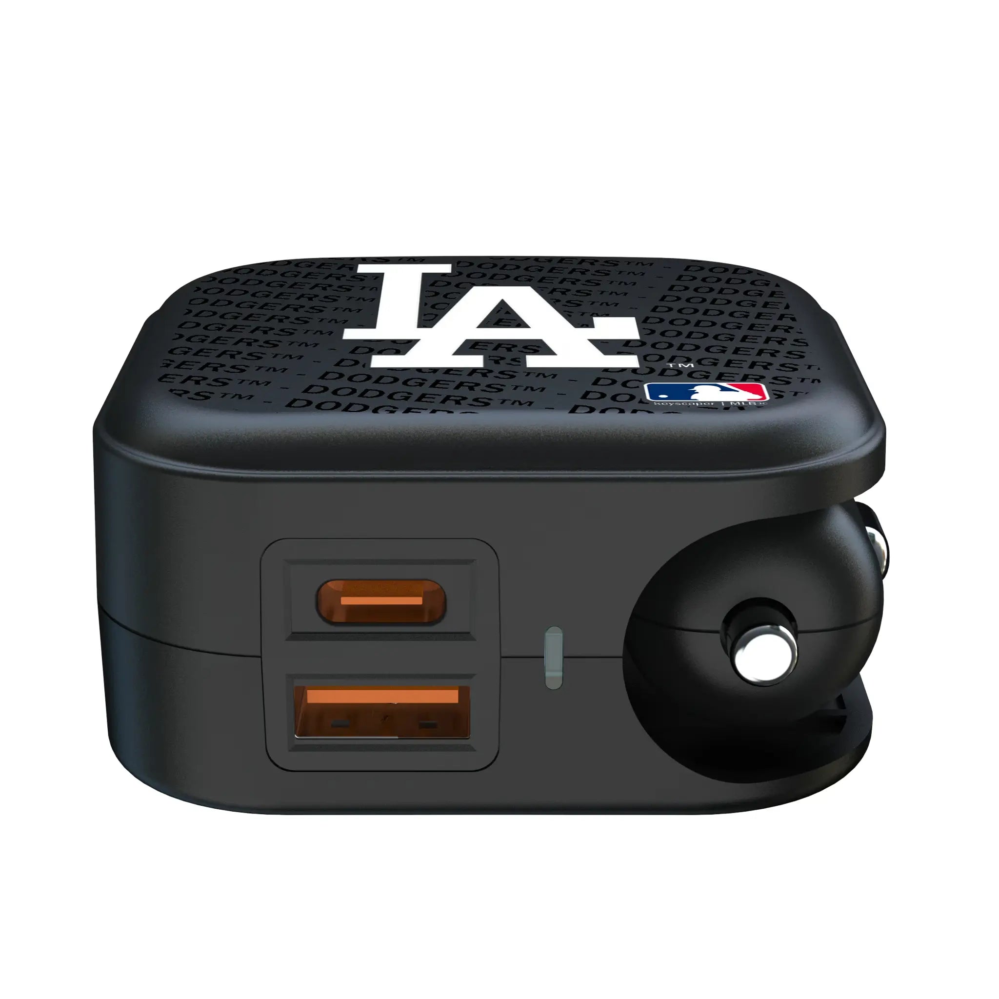 LA Dodgers Text Backdrop 2 in 1 USB A/C Charger