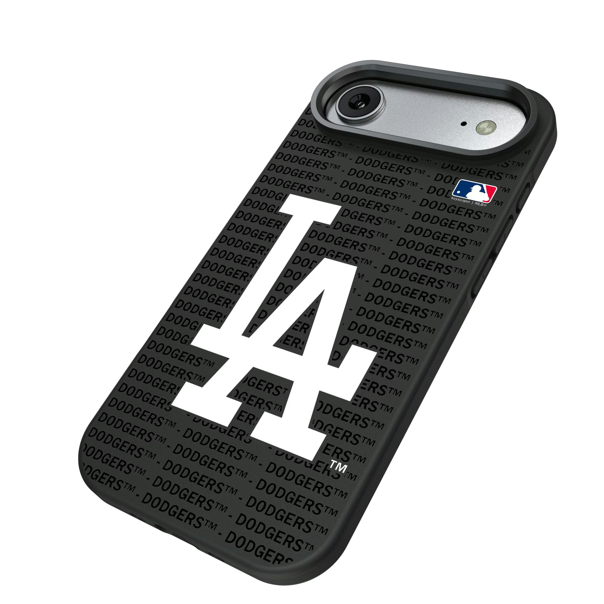 LA Dodgers Text Backdrop iPhone Bump Phone Case for Apple iPhone - Isometric View#Device_iPhone Air