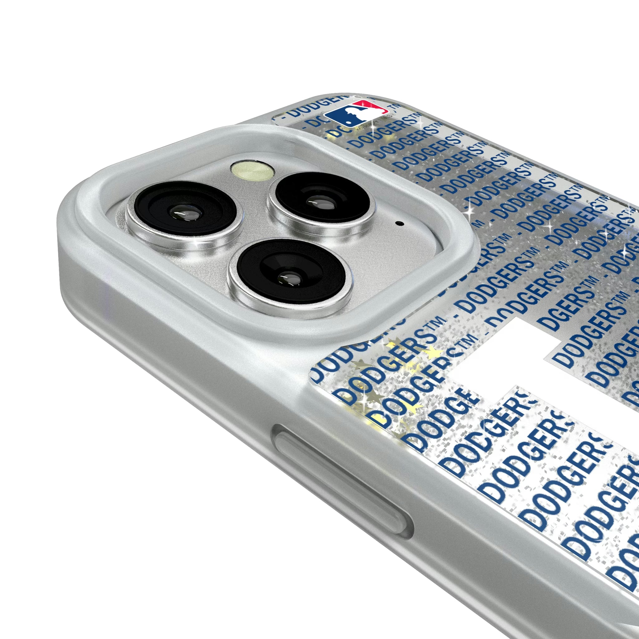 LA Dodgers Text Backdrop iPhone Glitter Phone Case for Apple iPhone - Detail#Device_iPhone 16 Pro