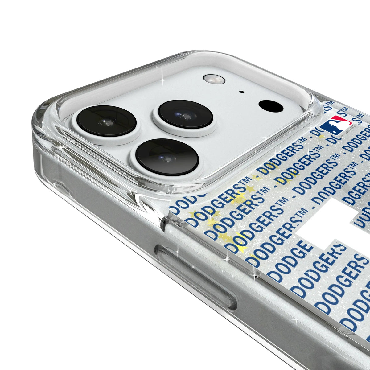 LA Dodgers Text Backdrop iPhone Glitter Phone Case for Apple iPhone - Detail#Device_iPhone 18 Pro