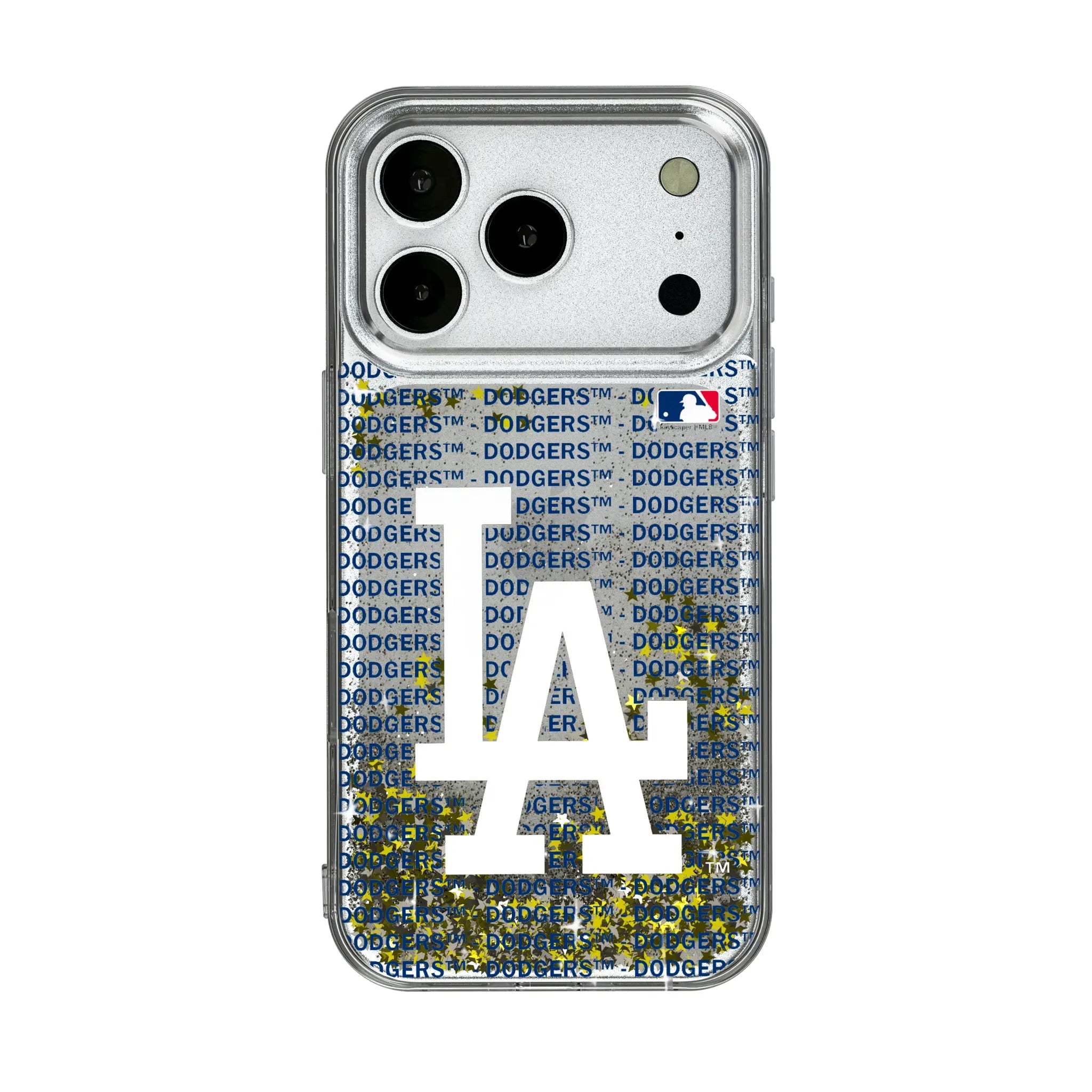 LA Dodgers Text Backdrop iPhone Glitter Phone Case for Apple iPhone
