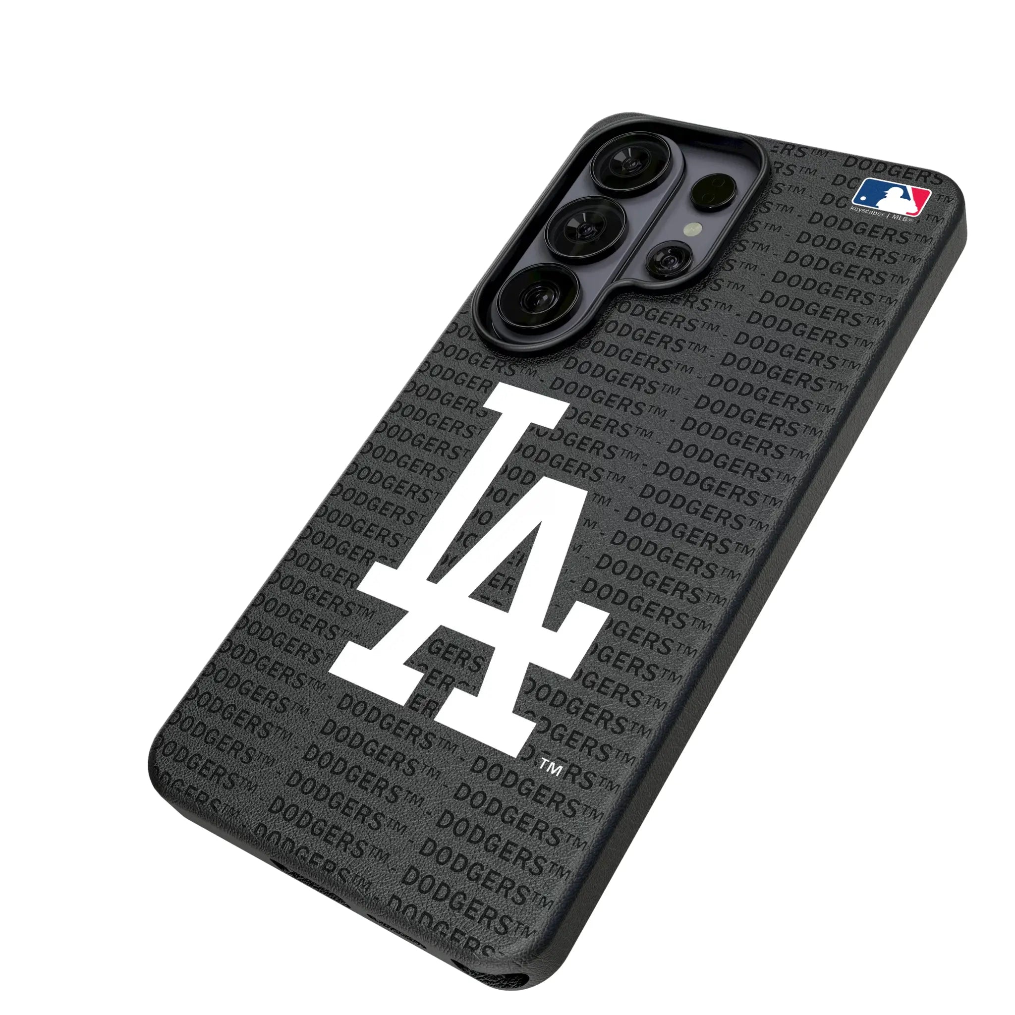 LA Dodgers Text Backdrop Galaxy MagSafe Compatible Phone Case for Samsung Galaxy - Isometric View#Device_Galaxy S26 Ultra