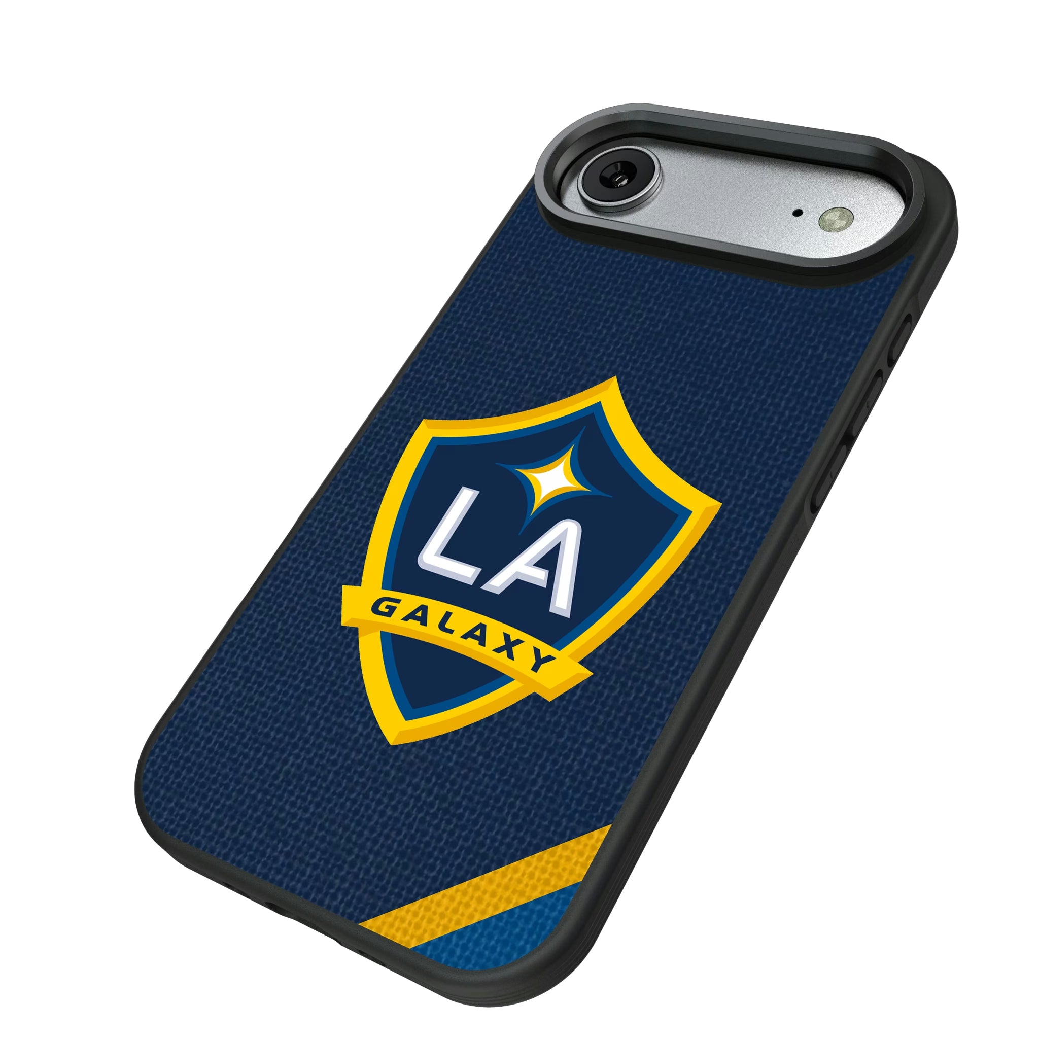 LA Galaxy Diagonal Stripe iPhone Bump Phone Case for Apple iPhone - Isometric View#Device_iPhone Air