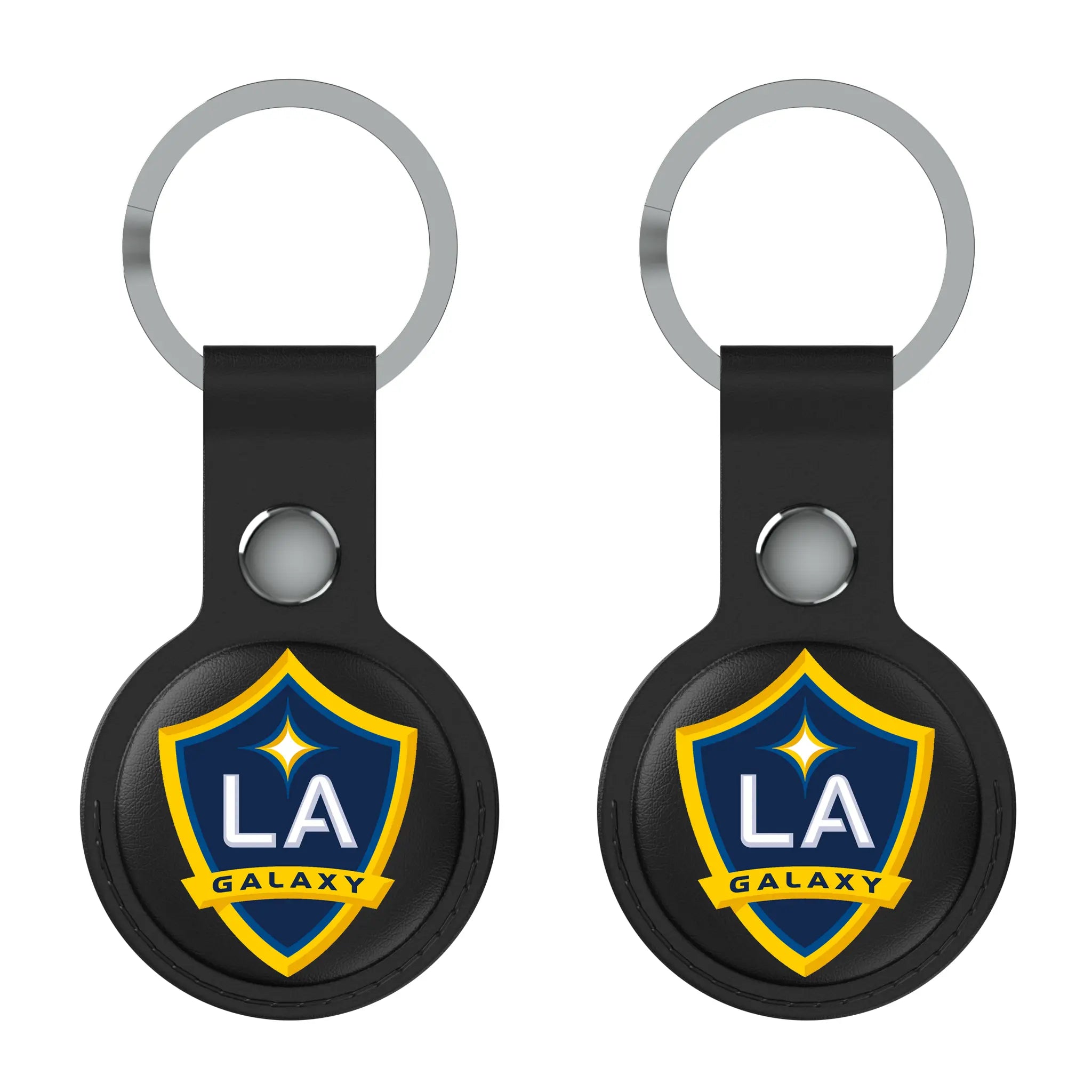 LA Galaxy Insignia AirTag Black Airtag Holder 2-Pack