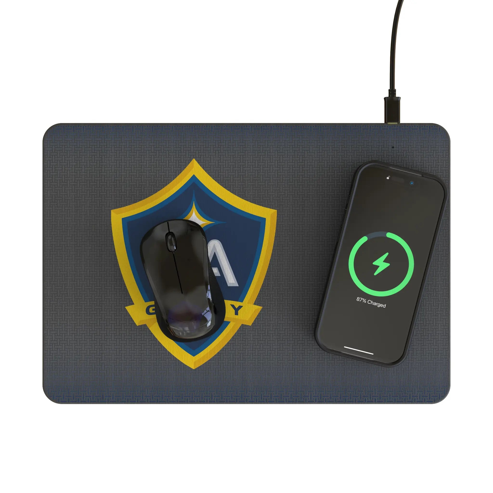 LA Galaxy Linen 15-Watt Wireless Charger and Mouse Pad - Lifestyle