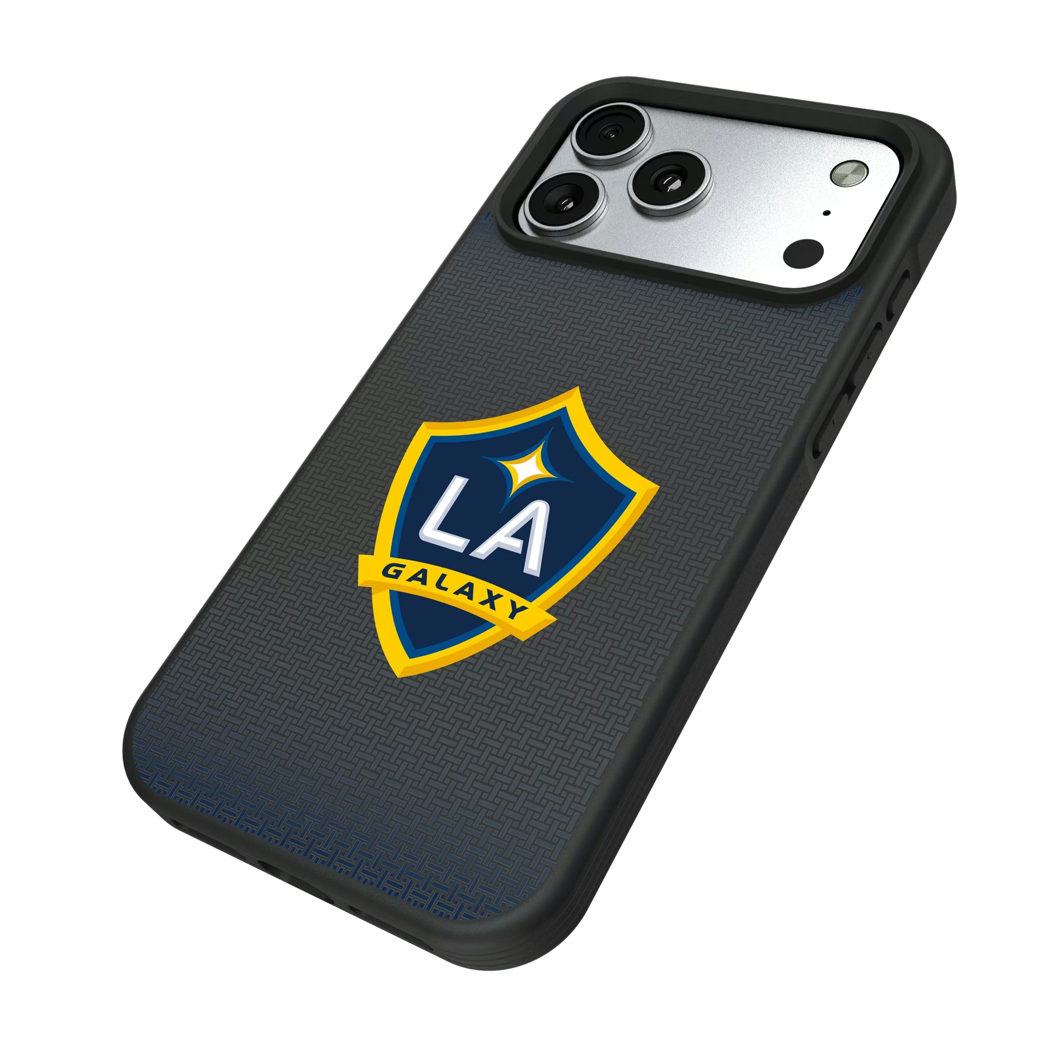 LA Galaxy Linen iPhone Bump Phone Case for Apple iPhone - Isometric View#Device_iPhone 17 Pro Max