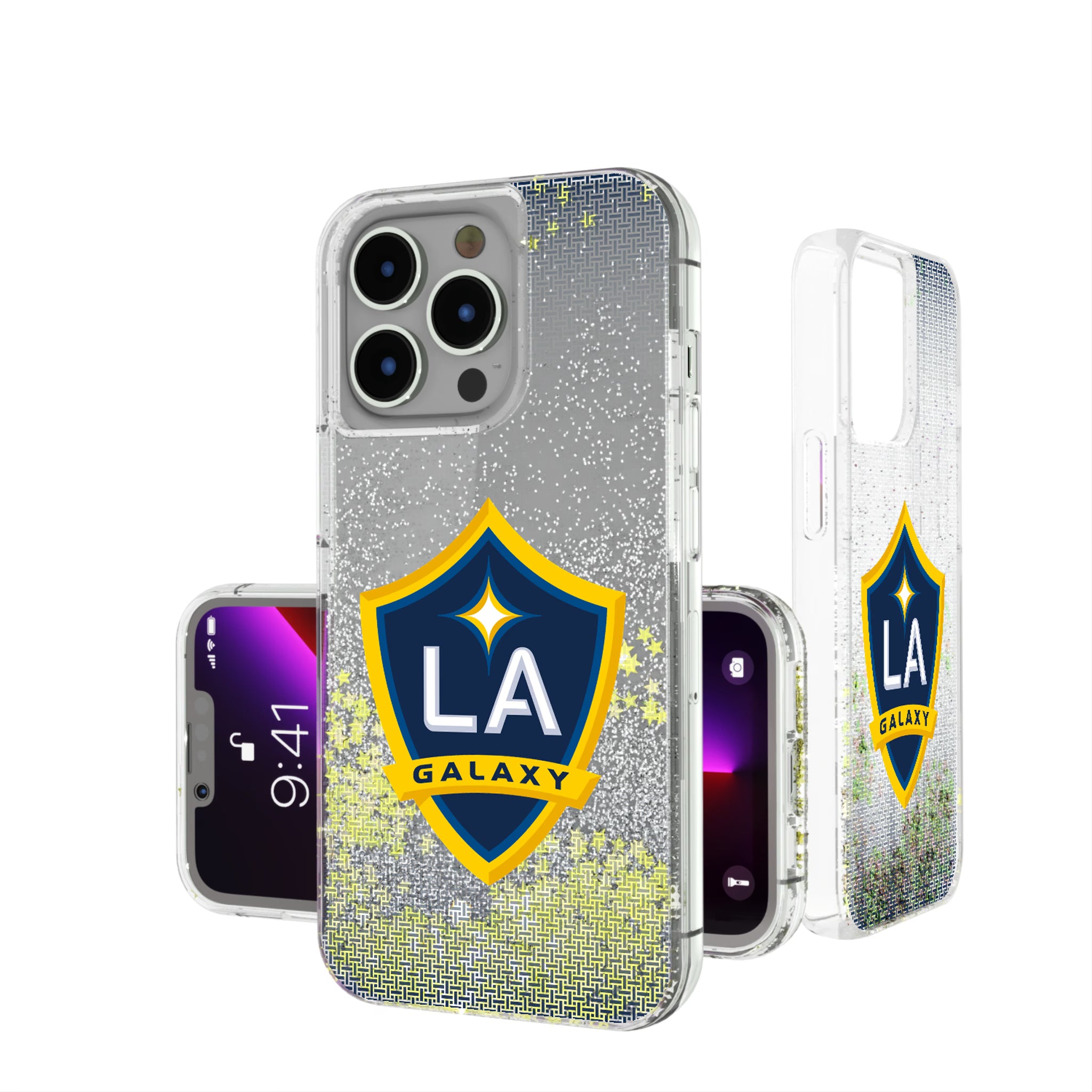 LA Galaxy Linen iPhone Glitter Phone Case for Apple iPhone