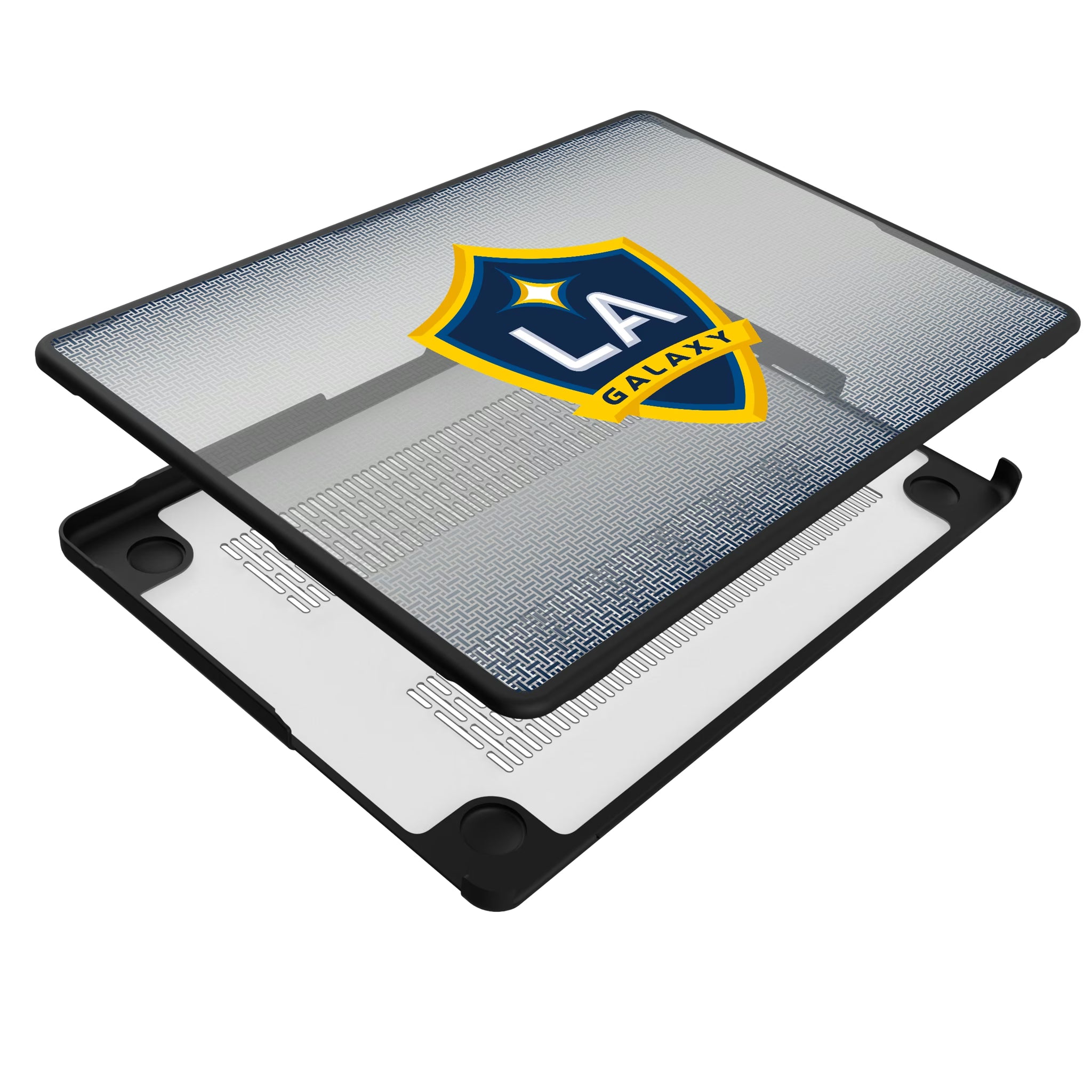 LA Galaxy Linen MacBook Laptop Case for Apple MacBook - Isometric View#Device_MacBook Pro (14-inch, 2021) / MacBook Pro (14-inch, 2023) / MacBook Pro (14-inch, 2024)