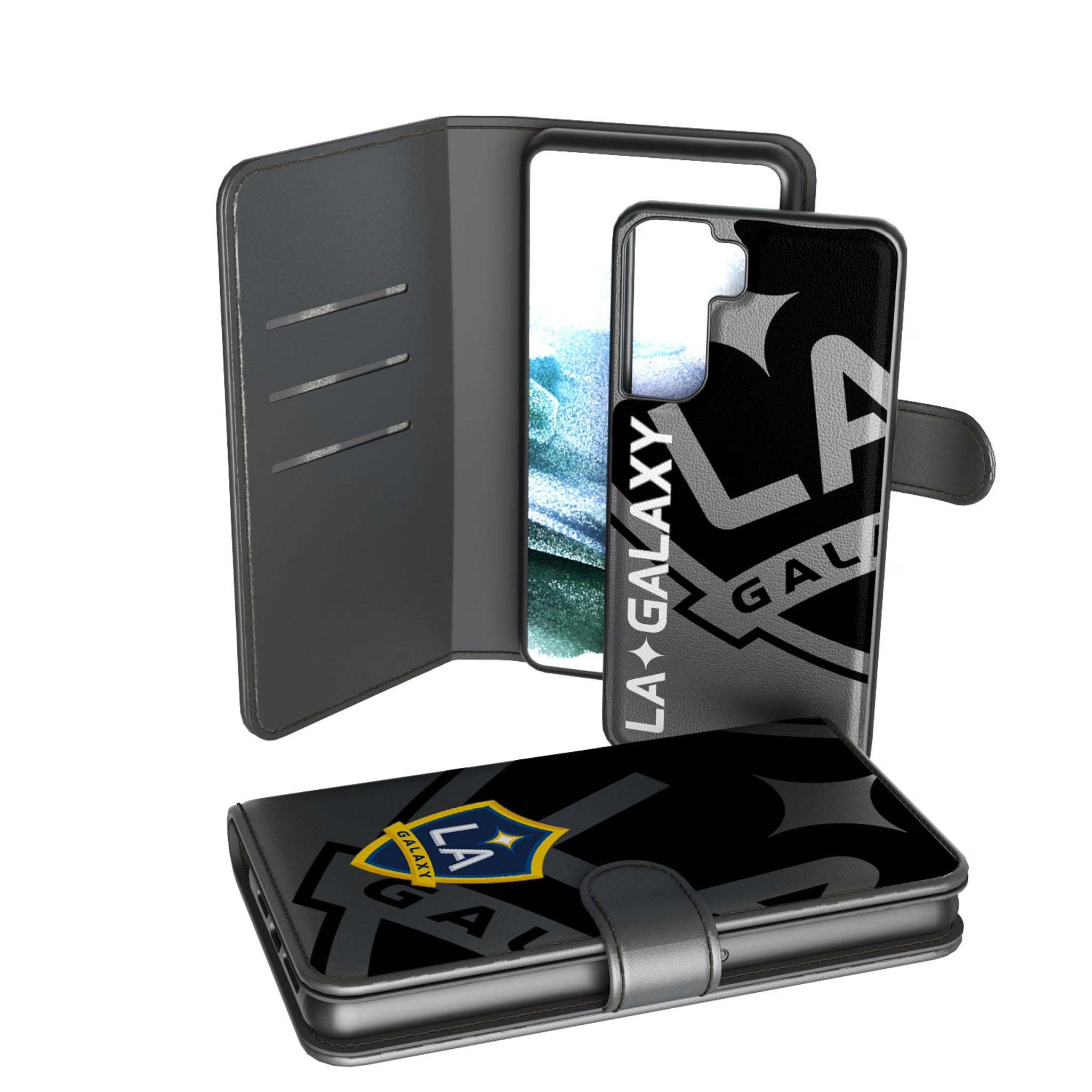 LA Galaxy Monocolor Tilt Galaxy Wallet Phone Case for Samsung Galaxy