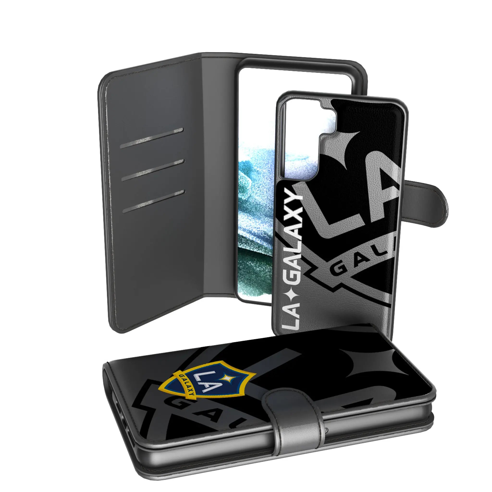 LA Galaxy Monocolor Tilt Galaxy Wallet Phone Case for Samsung Galaxy