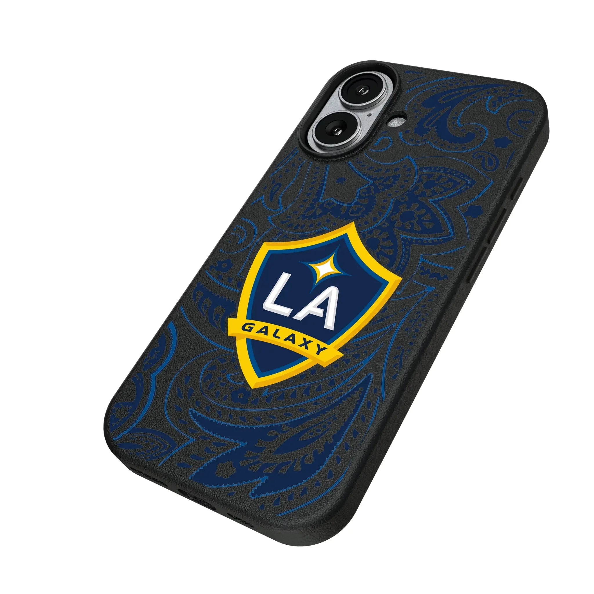 LA Galaxy Paisley iPhone MagSafe Compatible Phone Case for Apple iPhone - Isometric View#Device_iPhone 17