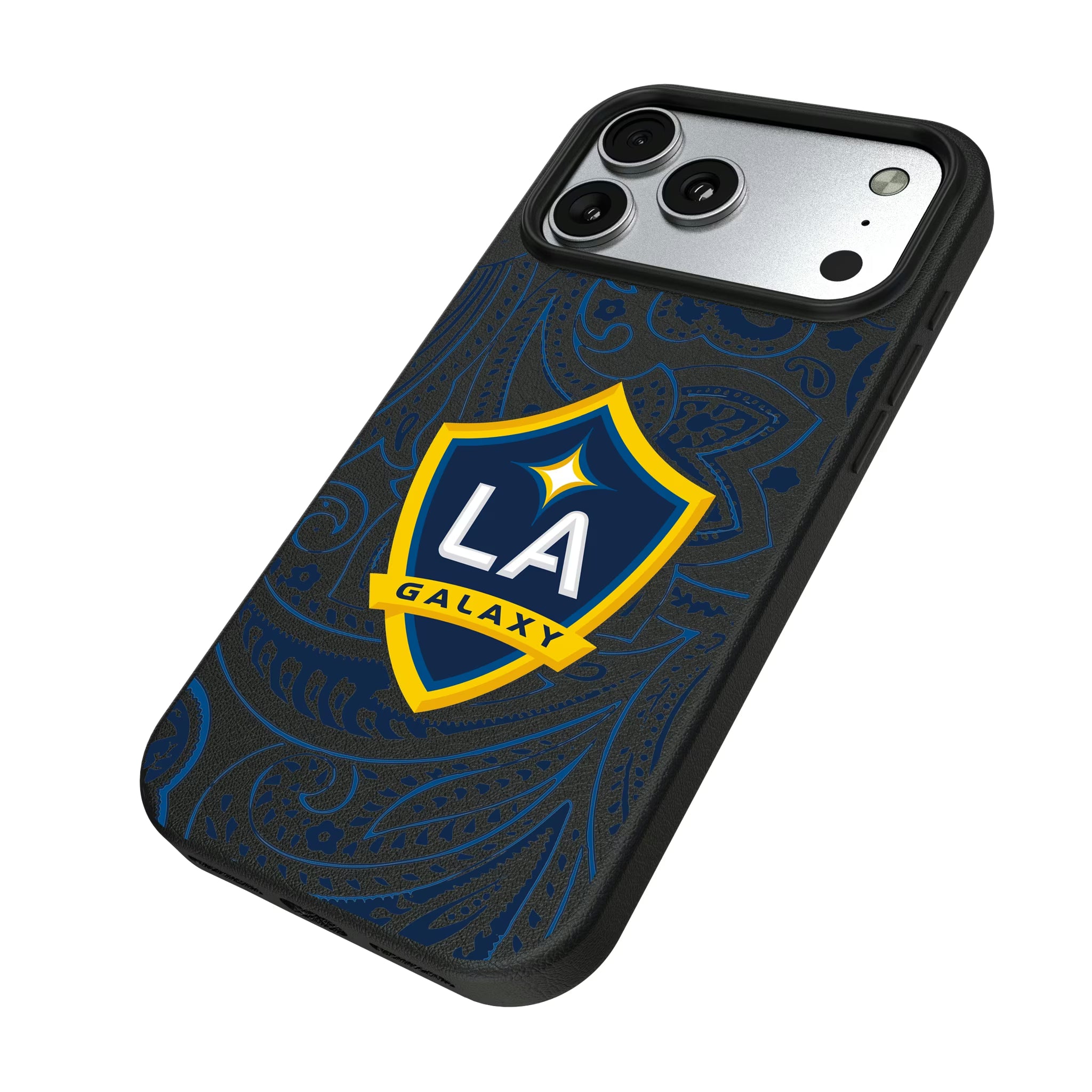 LA Galaxy Paisley iPhone MagSafe Compatible Phone Case for Apple iPhone - Isometric View#Device_iPhone 17 Pro Max