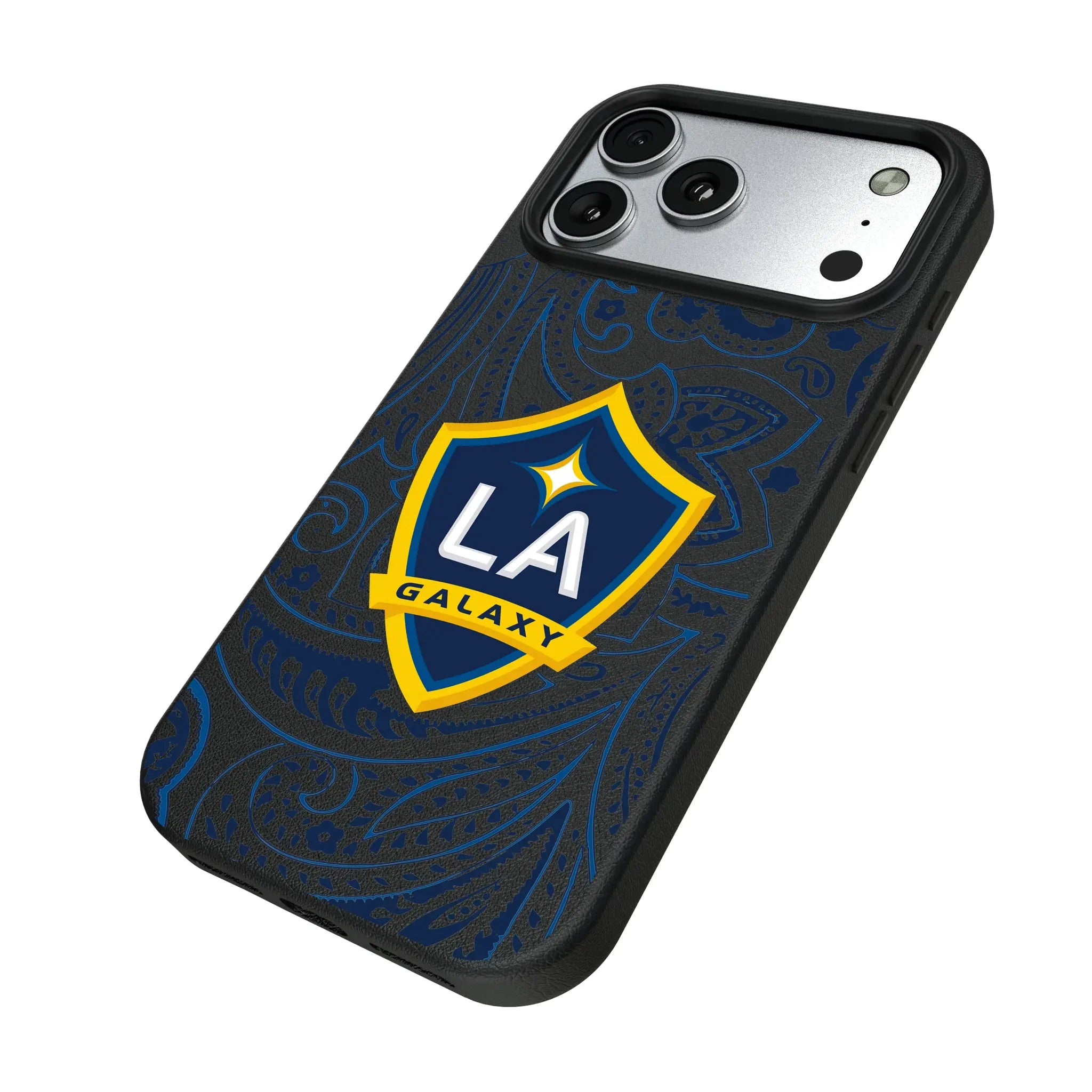 LA Galaxy Paisley iPhone MagSafe Compatible Phone Case for Apple iPhone - Isometric View#Device_iPhone 17 Pro Max