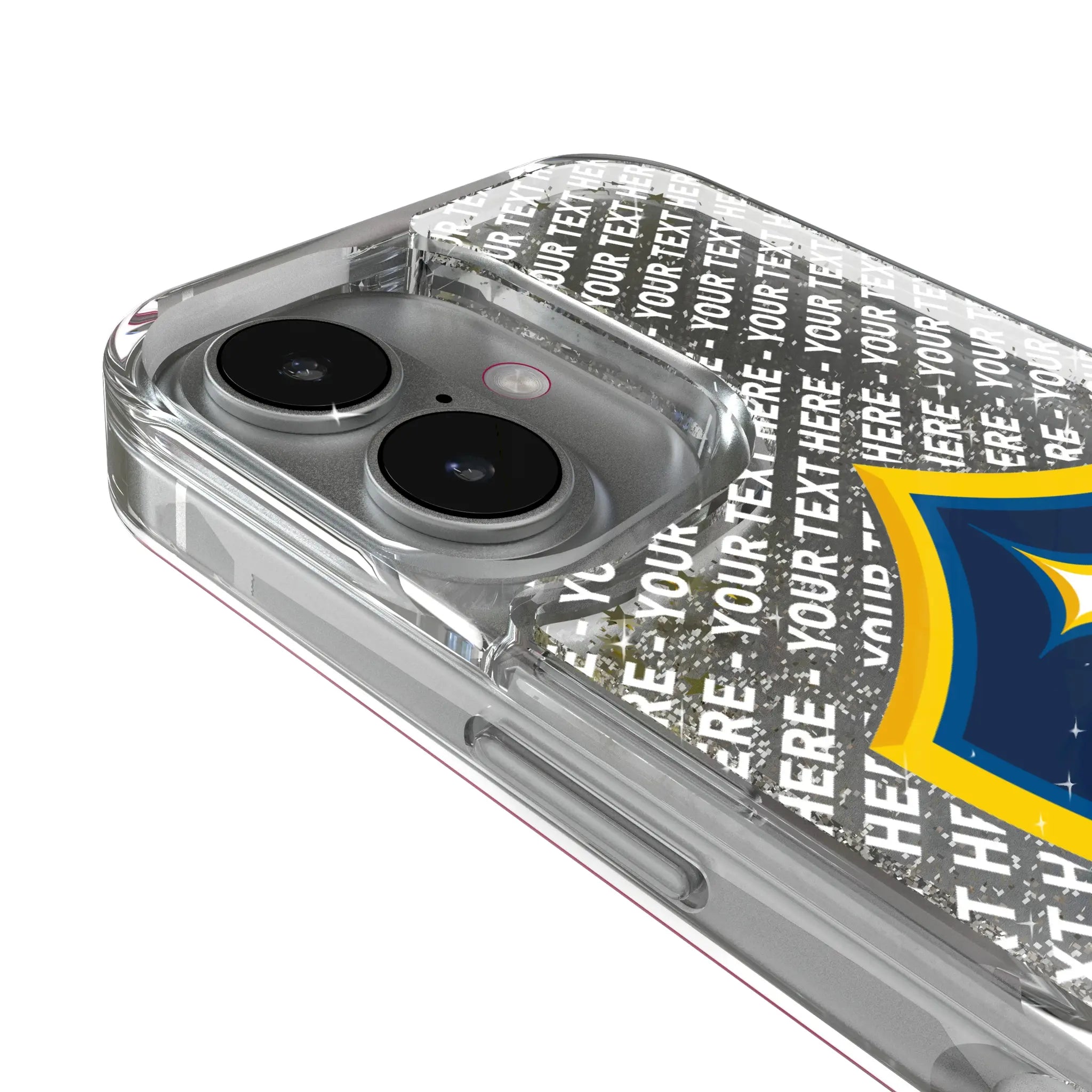 LA Galaxy Personalized EndZone Plus iPhone Glitter Phone Case for Apple iPhone - Detail