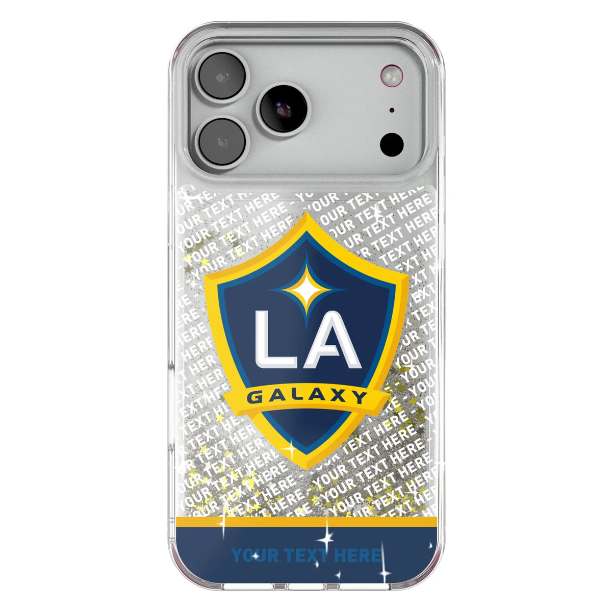 LA Galaxy Personalized EndZone Plus Glitter Phone Case for Apple iPhone