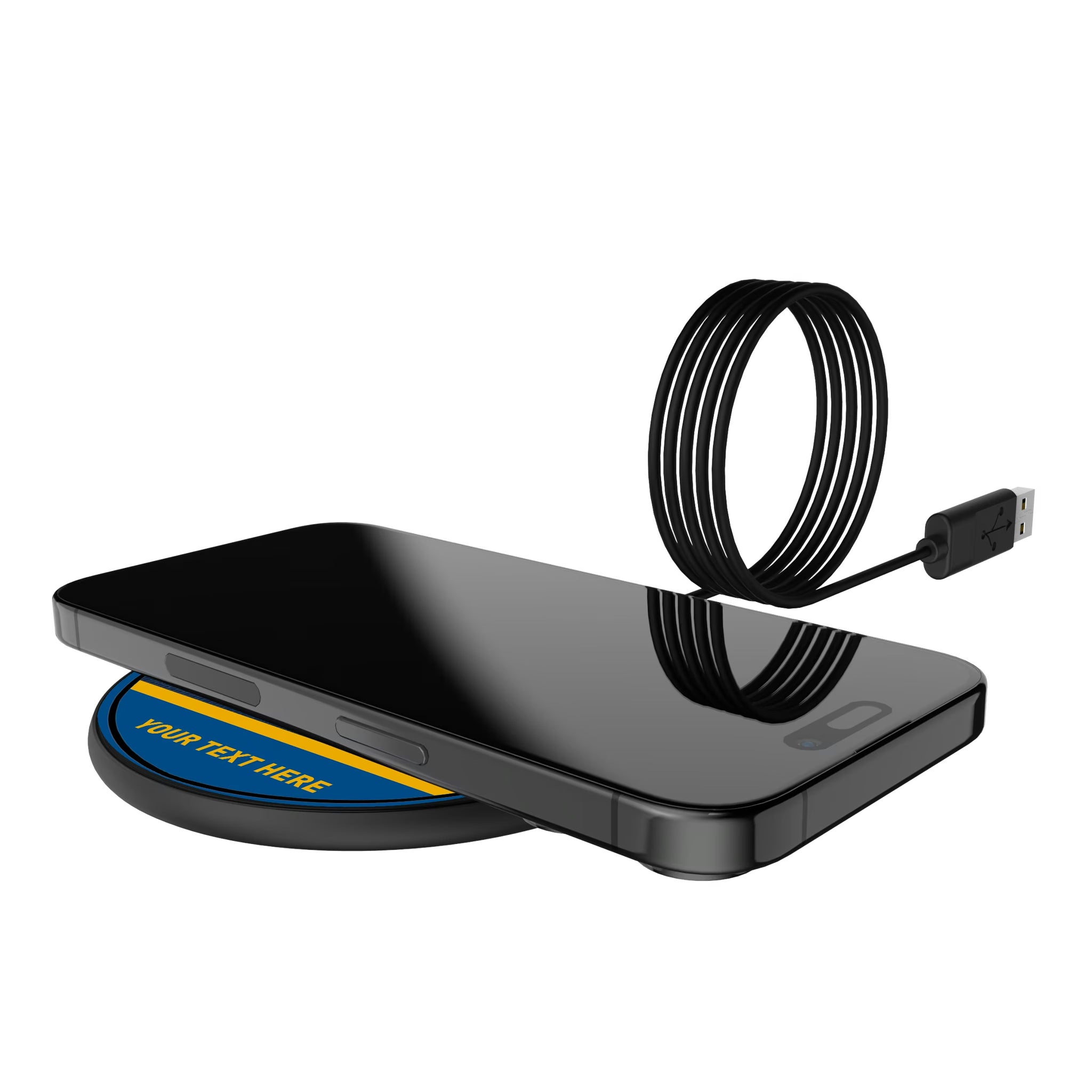 LA Galaxy Personalized Endzone Solid 15-Watt Wireless Charger - Lifestyle