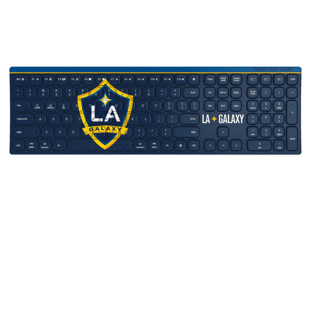 LA Galaxy Personalized Endzone Solid KKB605 Curved Wireless Keyboard