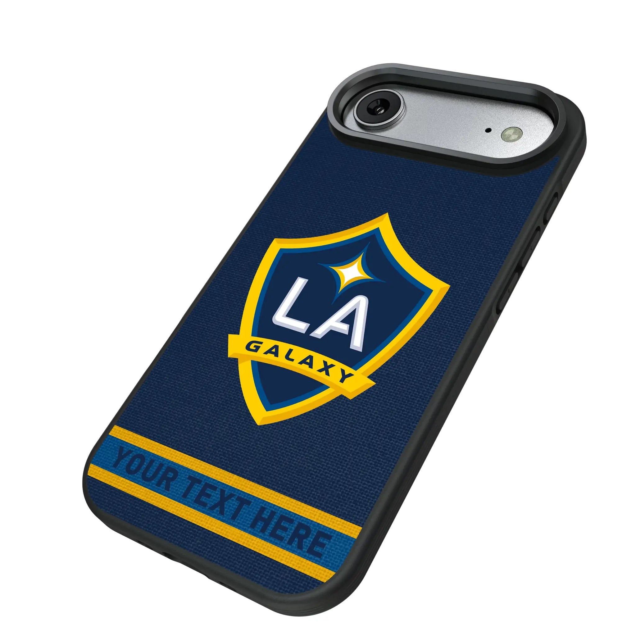 LA Galaxy Personalized Stripe iPhone Bump Phone Case for Apple iPhone - Isometric View#Device_iPhone Air