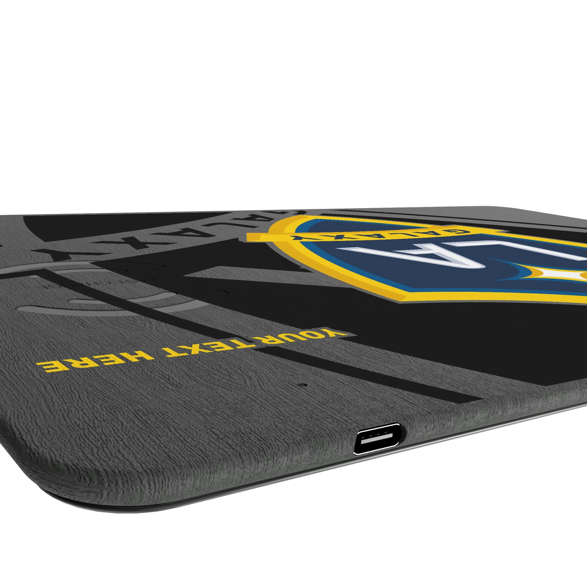 LA Galaxy Personalized Tilt 15-Watt Wireless Charger and Mouse Pad