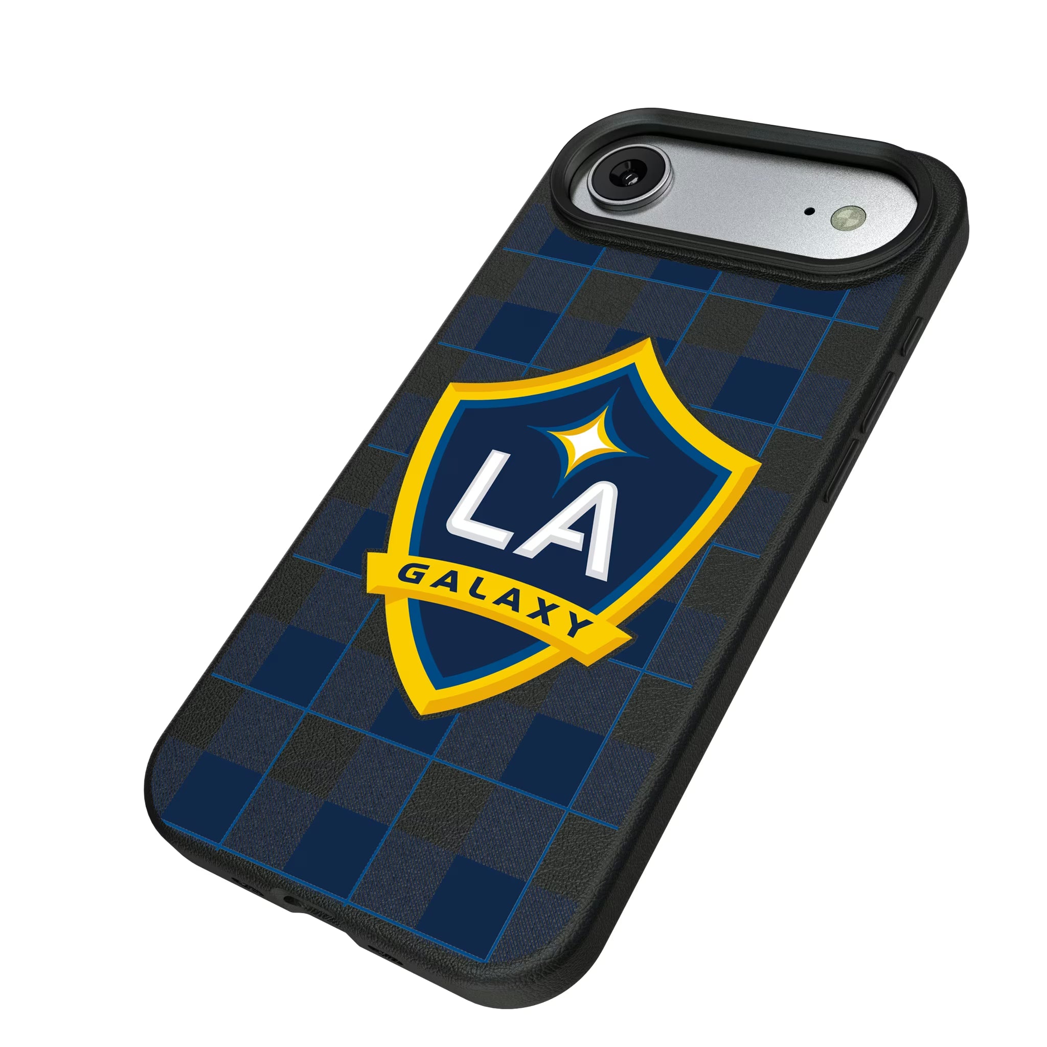 LA Galaxy Plaid iPhone MagSafe Compatible Phone Case for Apple iPhone - Isometric View#Device_iPhone Air