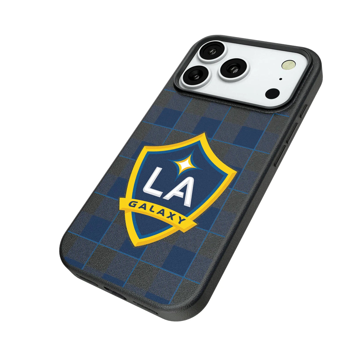 LA Galaxy Plaid iPhone MagSafe Compatible Phone Case for Apple iPhone - Isometric View#Device_iPhone 18 Pro