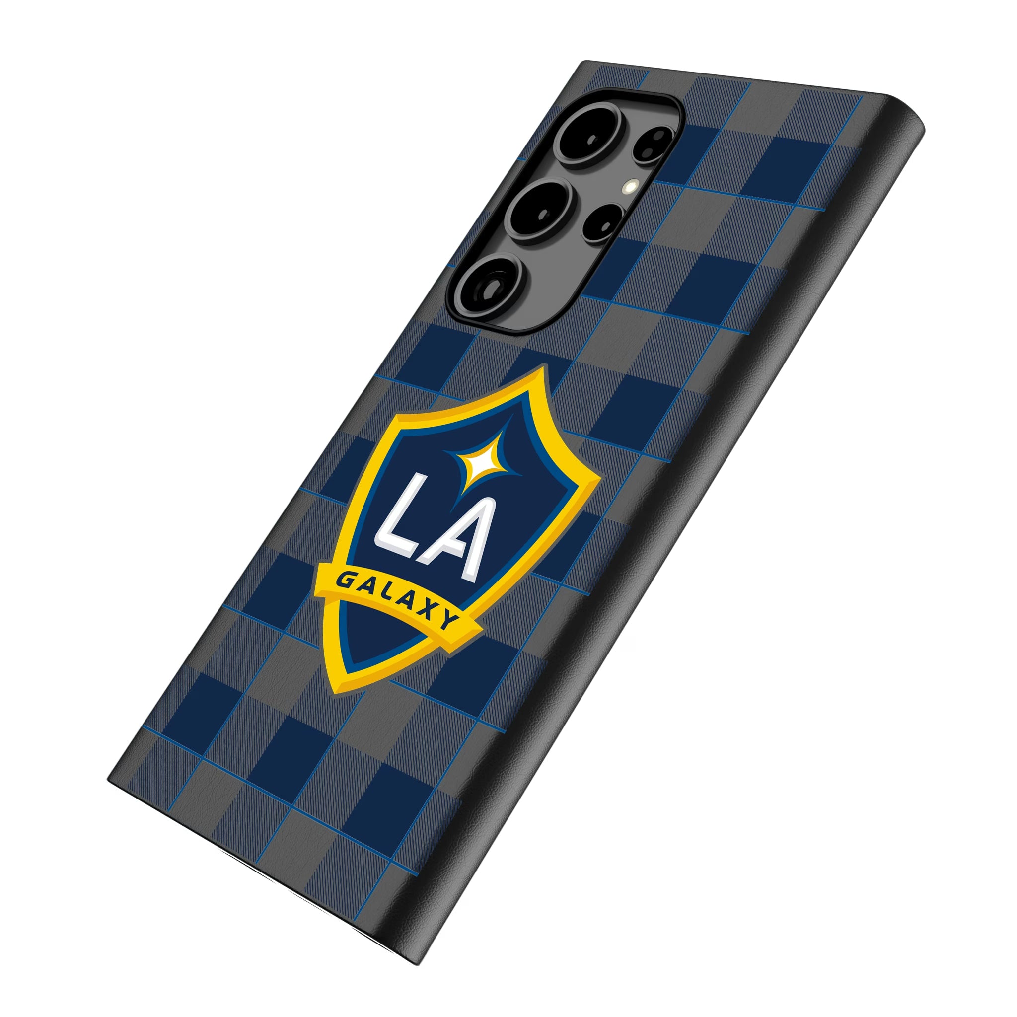 LA Galaxy Plaid Galaxy MagSafe Compatible Phone Case for Samsung Galaxy - Isometric View