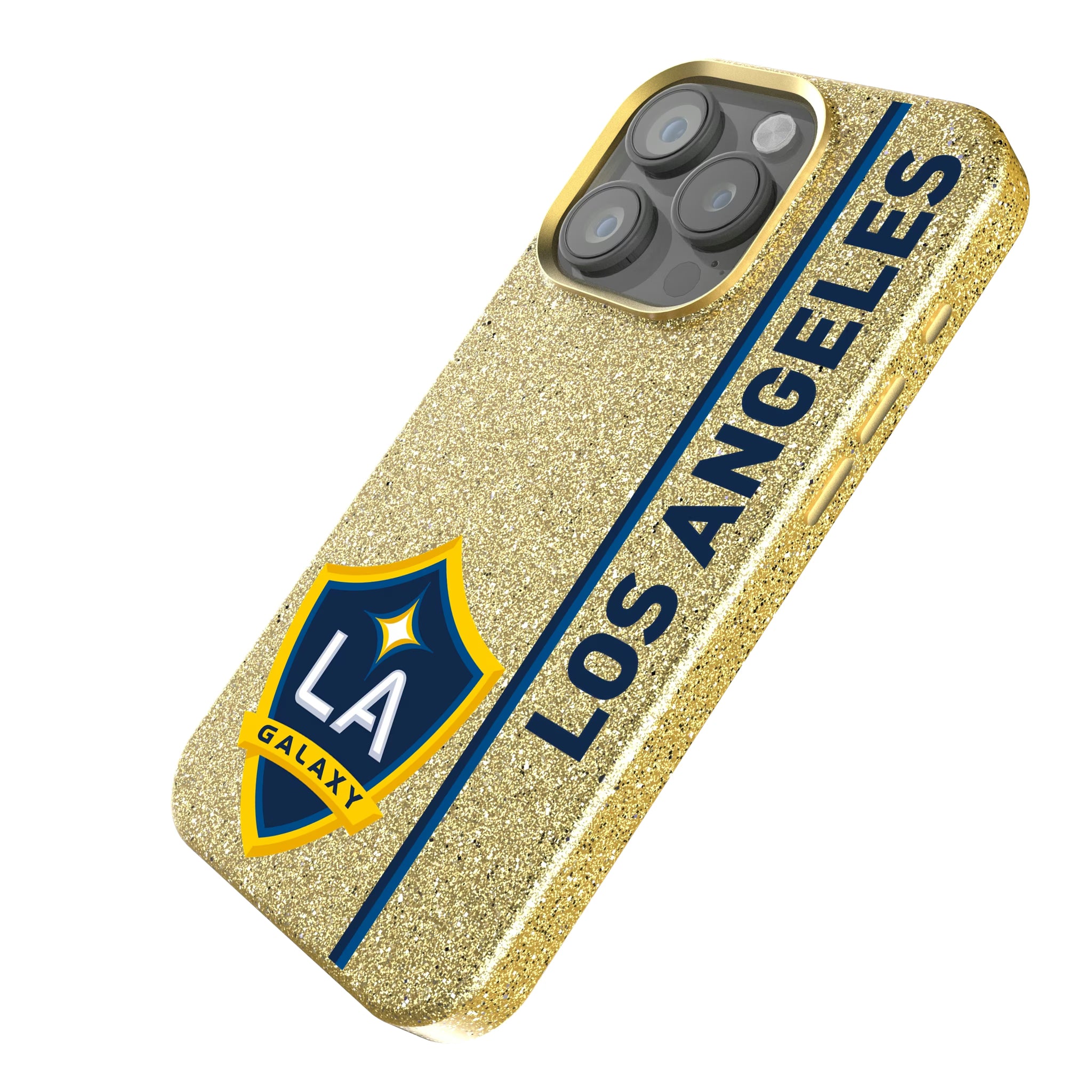 LA Galaxy Sidebar iPhone Bling Phone Case for Apple iPhone - Isometric View