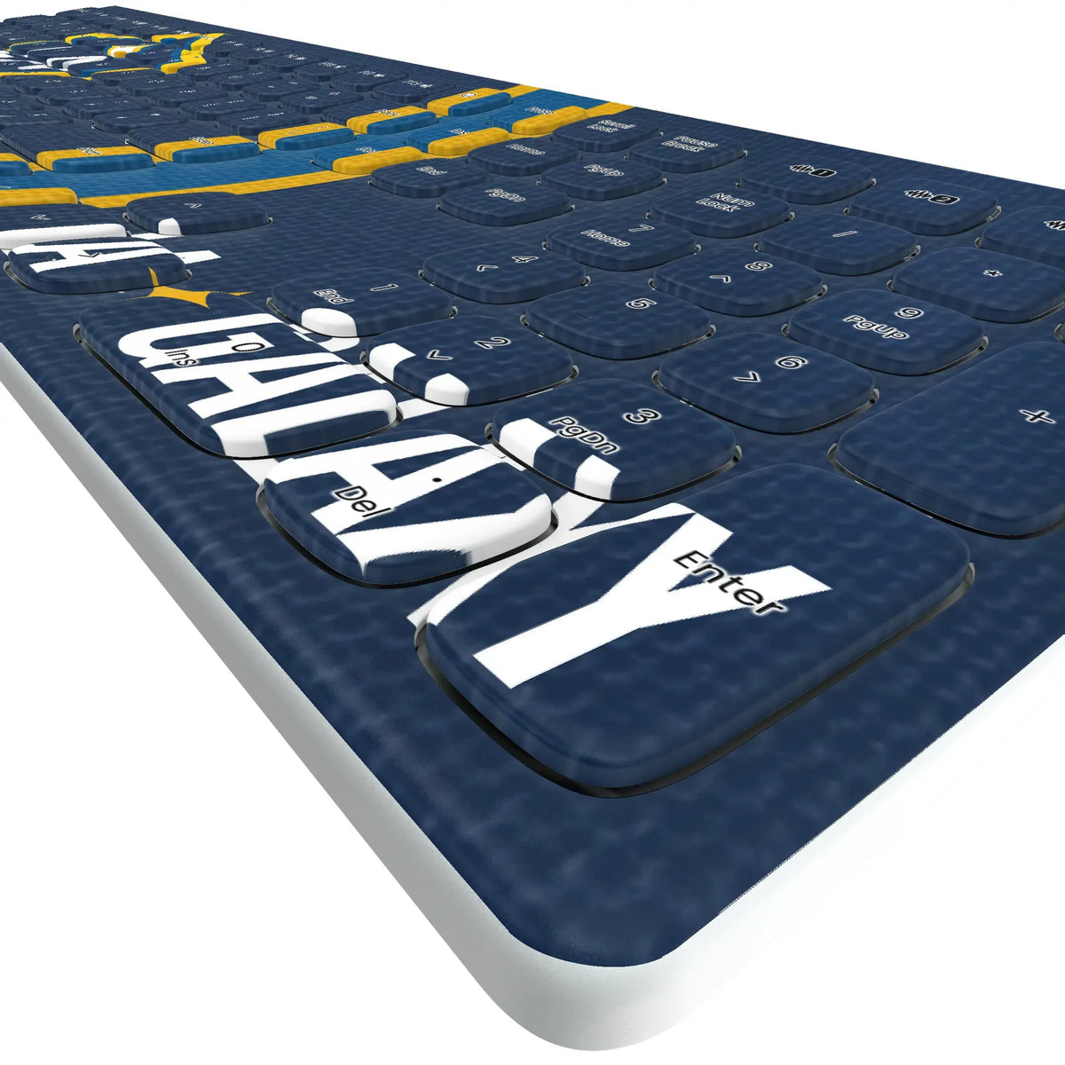 LA Galaxy Stripe KKB605 Curved Wireless Keyboard - Detail