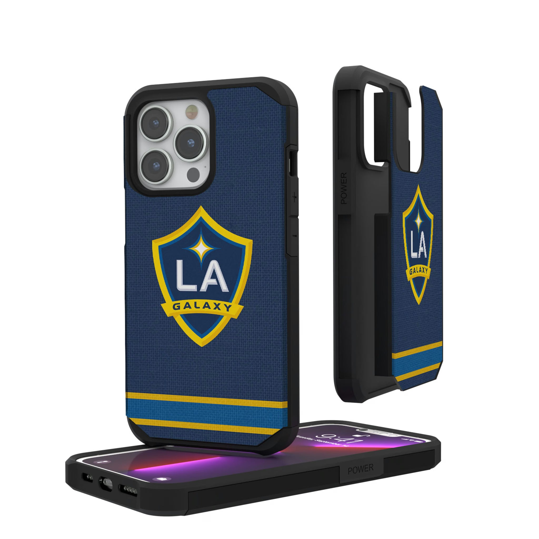 LA Galaxy Stripe iPhone Rugged Phone Case for Apple iPhone