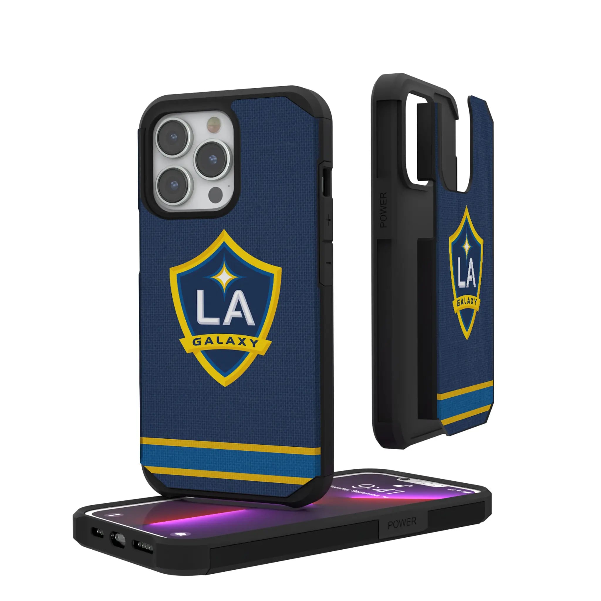 LA Galaxy Stripe iPhone Rugged Phone Case for Apple iPhone