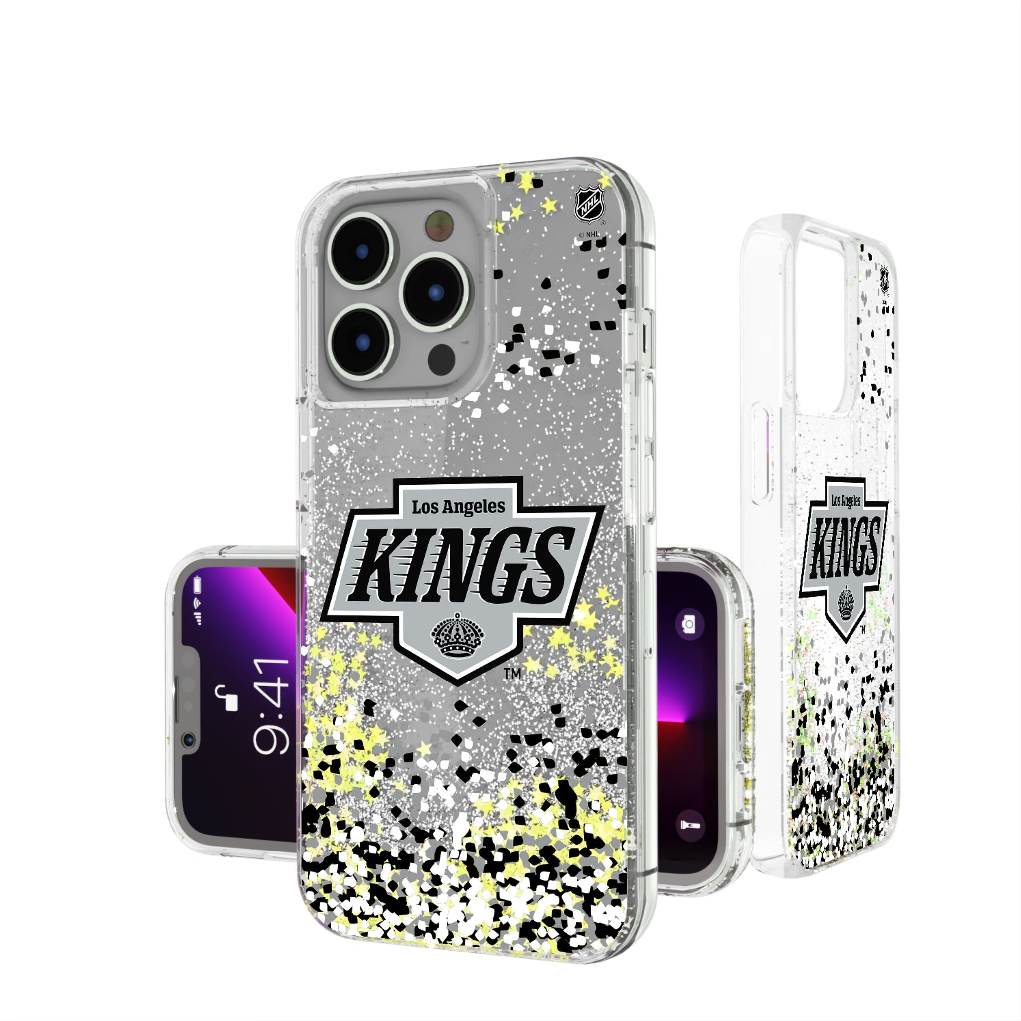 LA Kings Confetti iPhone Glitter Phone Case for Apple iPhone