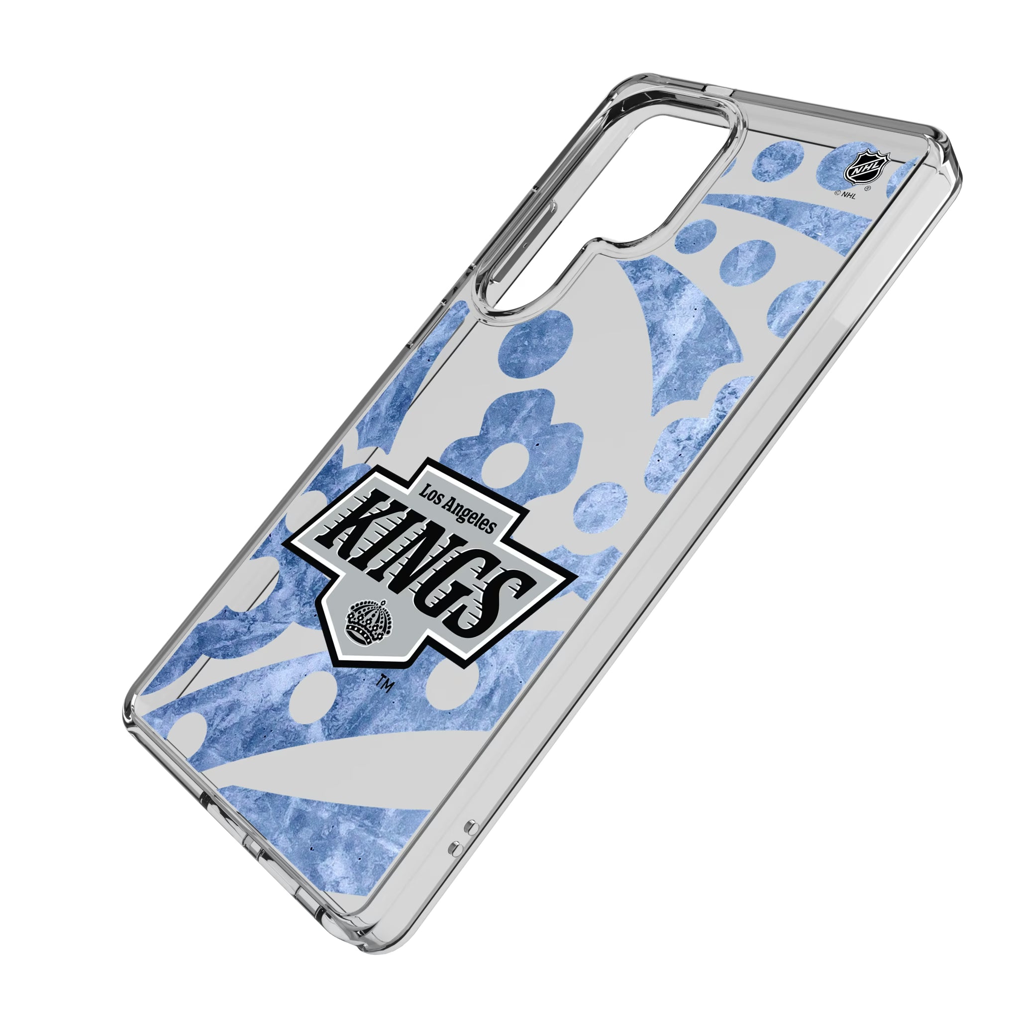 LA Kings Ice Tilt Galaxy Clear Phone Case for Samsung Galaxy - Isometric View