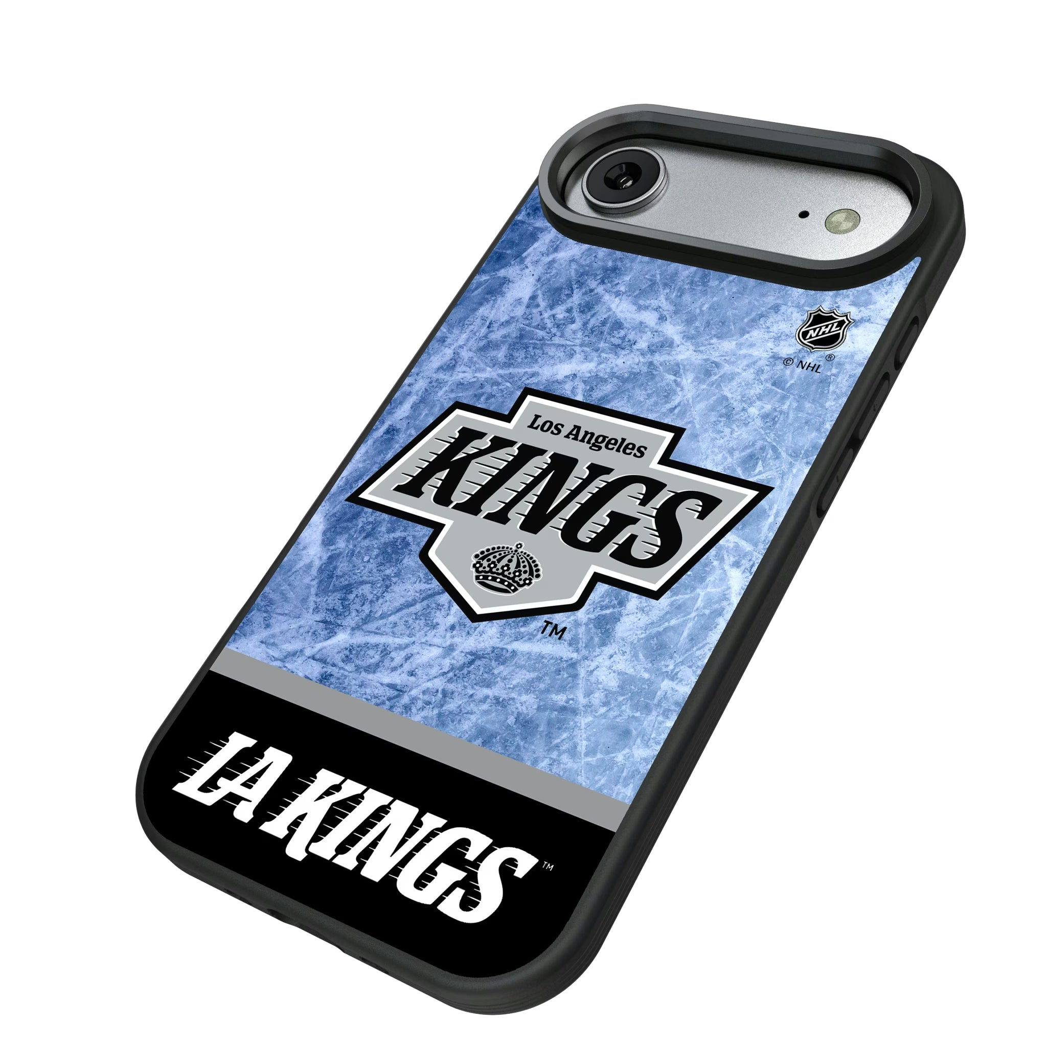 LA Kings Ice Wordmark iPhone Bump Phone Case for Apple iPhone - Isometric View#Device_iPhone Air