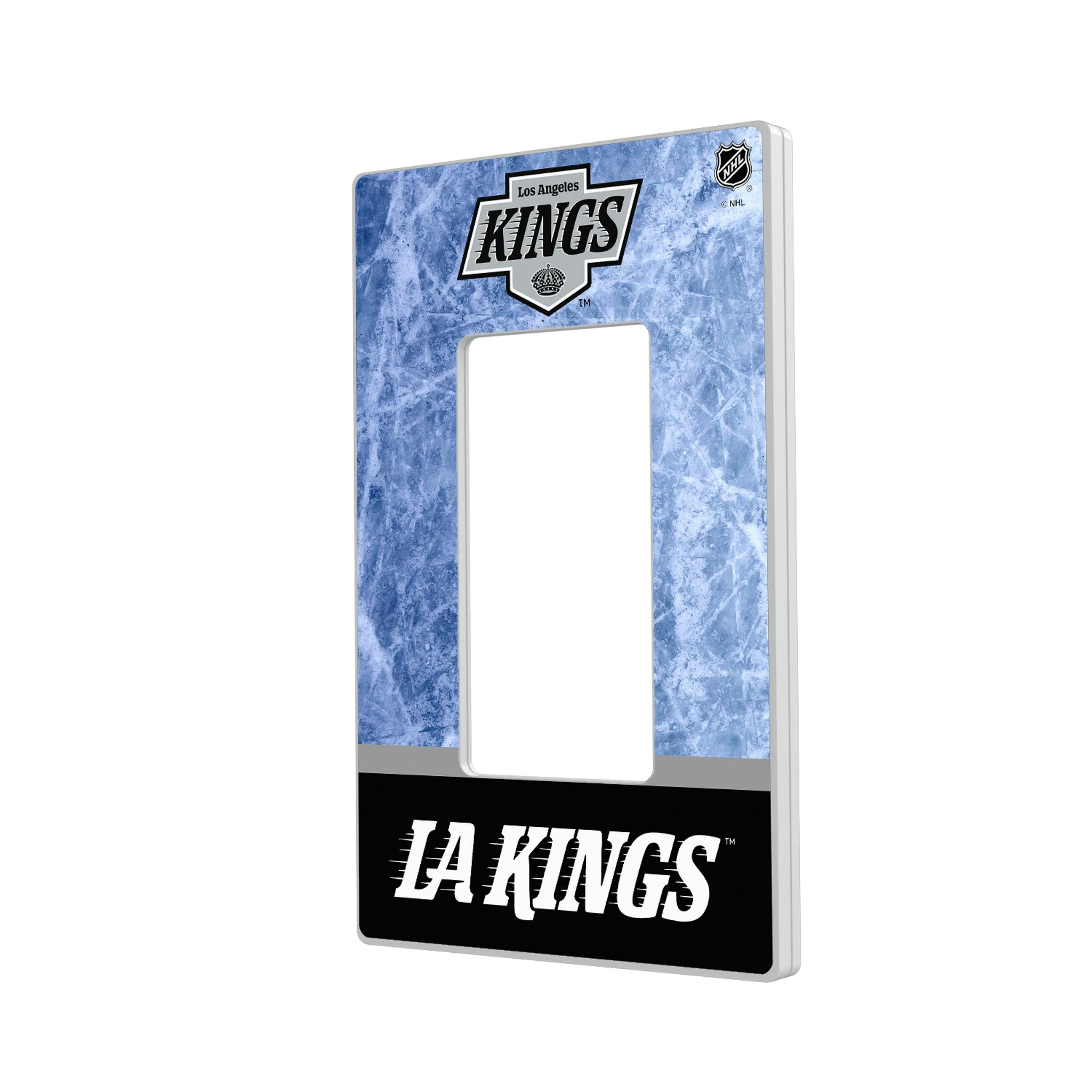 LA Kings Ice Wordmark Hidden-Screw Light Switch Plate#Style_Single Rocker