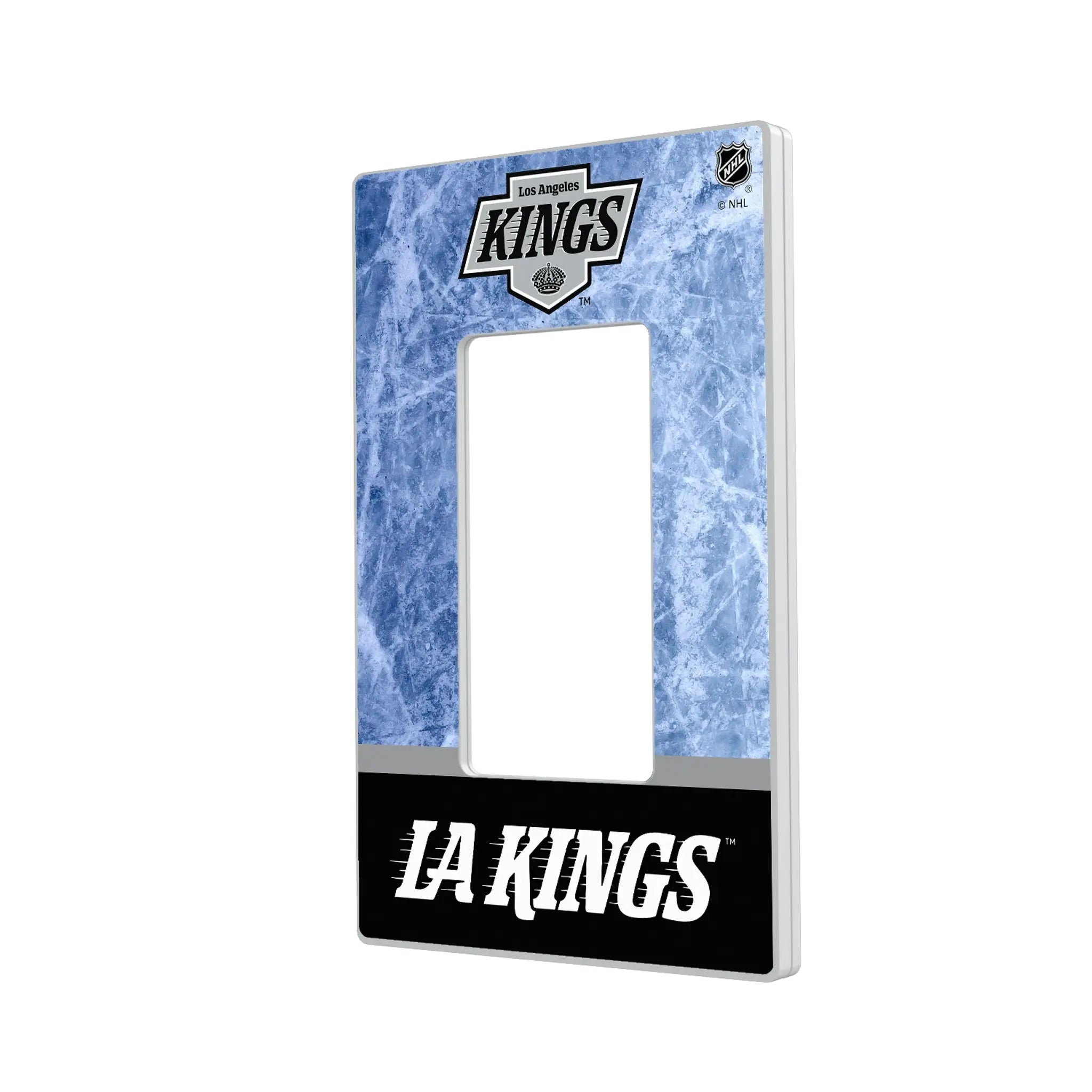 LA Kings Ice Wordmark Hidden-Screw Light Switch Plate#Style_Single Rocker