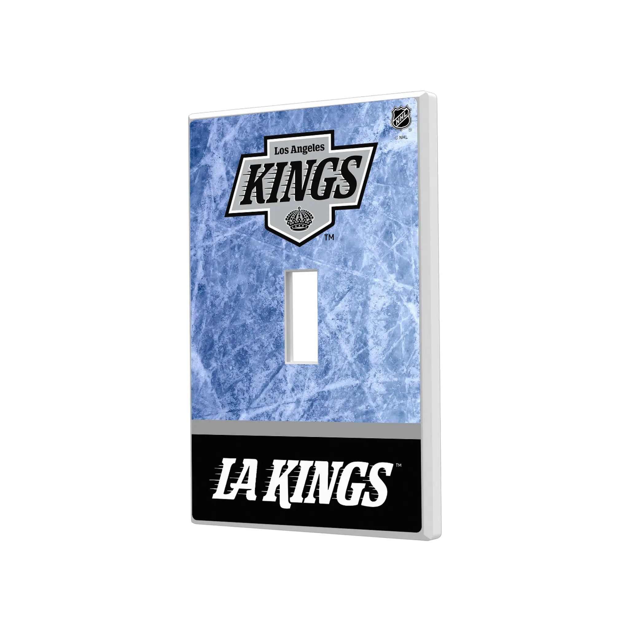 LA Kings Ice Wordmark Hidden-Screw Light Switch Plate#Style_Single Toggle