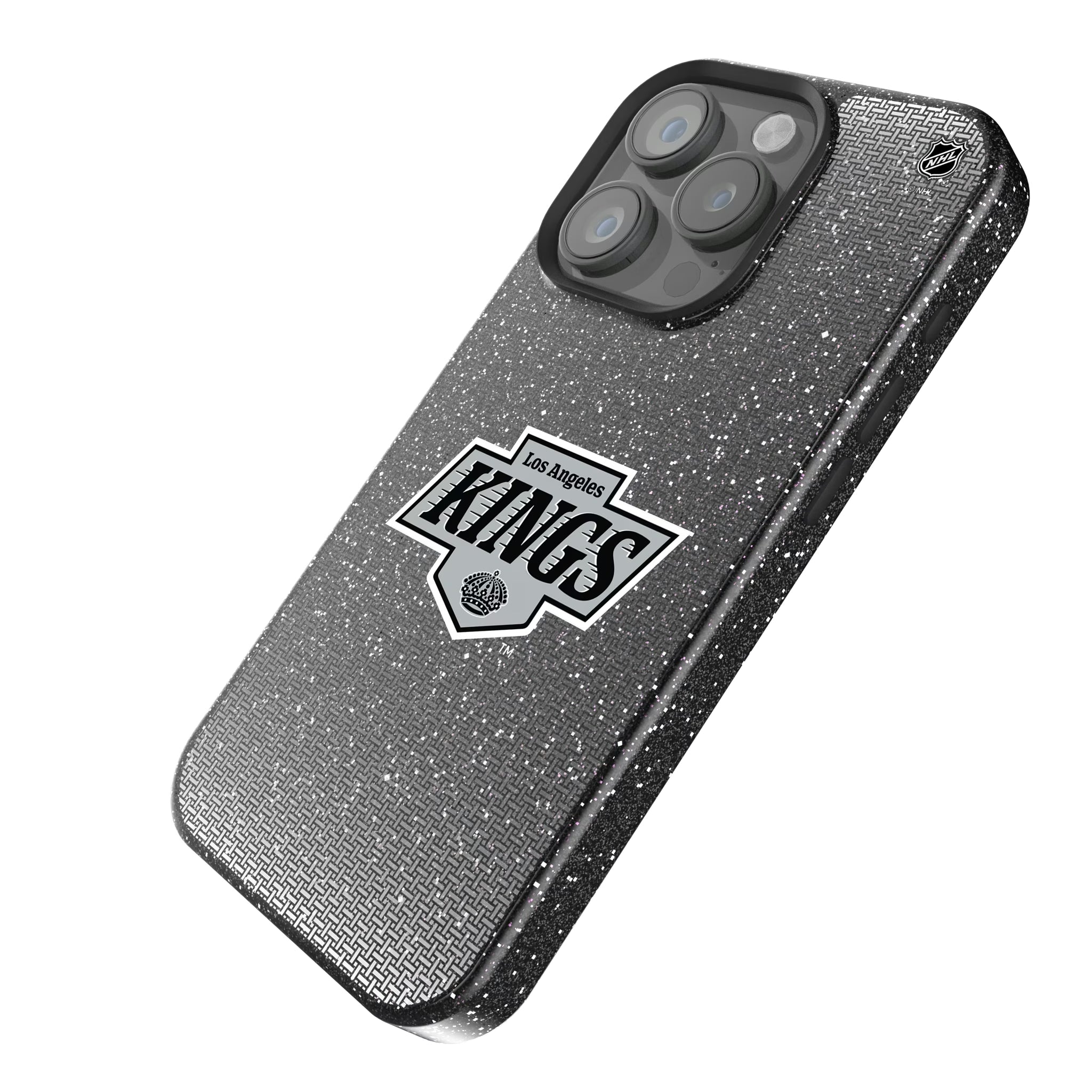 LA Kings Linen iPhone Bling Phone Case for Apple iPhone - Isometric View
