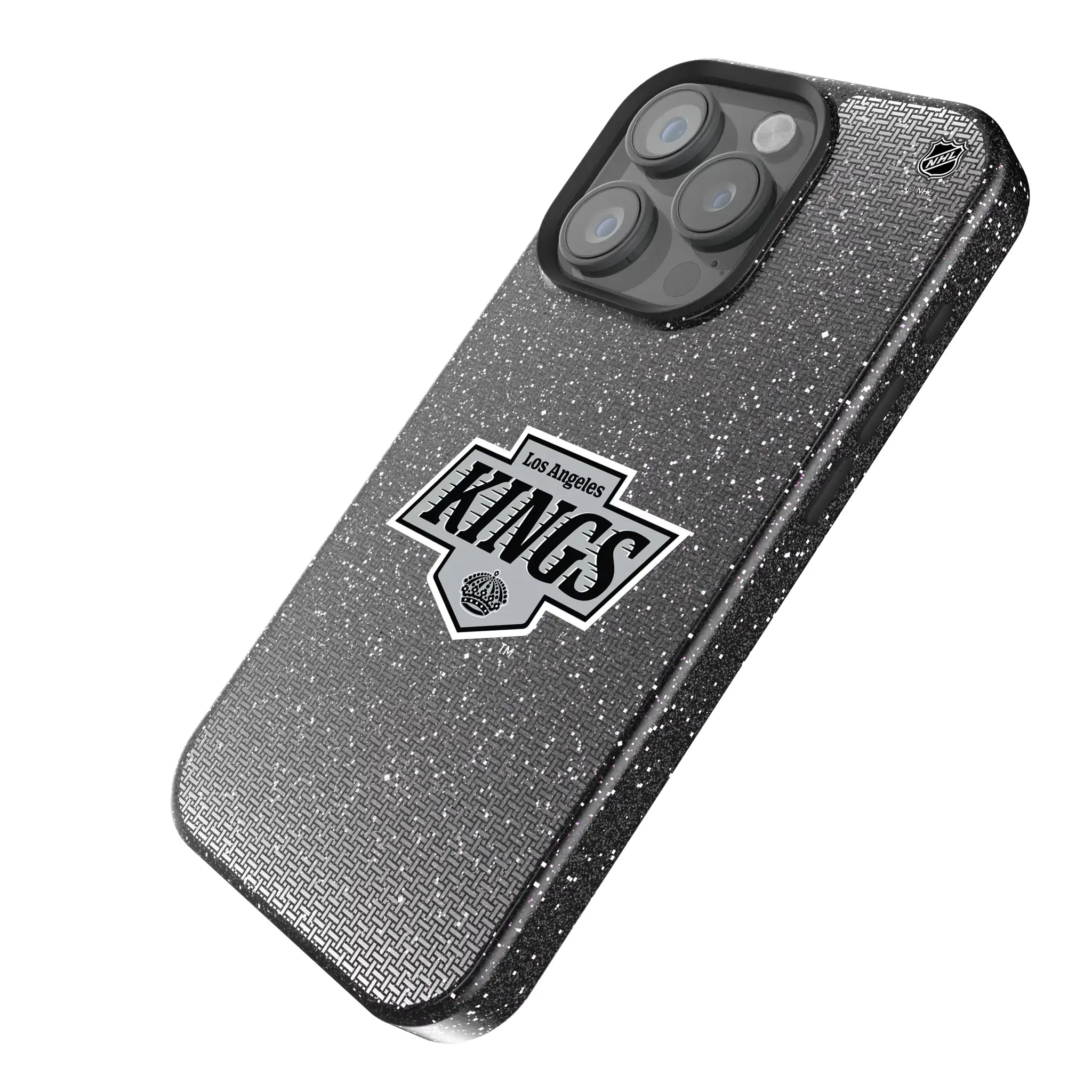 LA Kings Linen iPhone Bling Phone Case for Apple iPhone - Isometric View