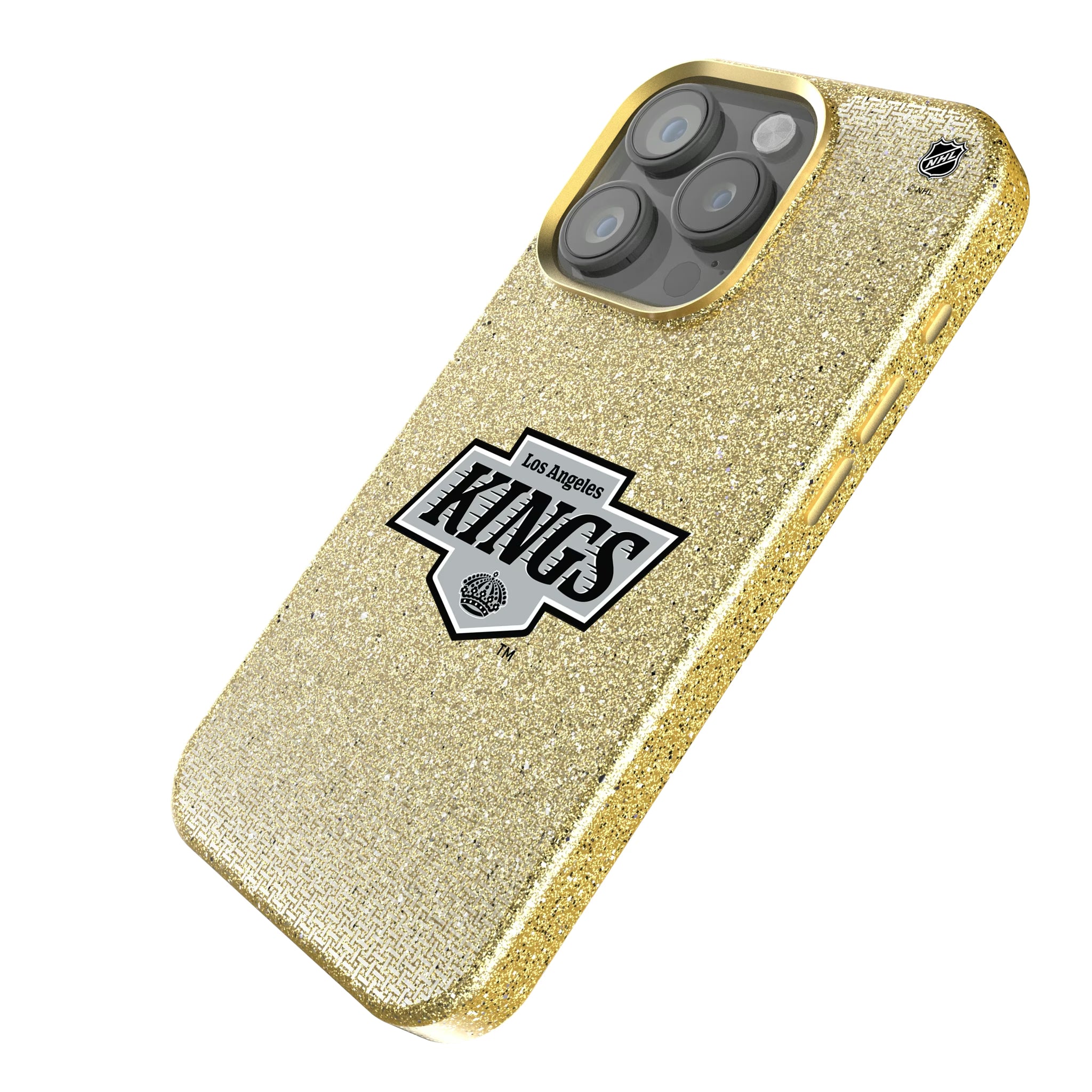 LA Kings Linen iPhone Bling Phone Case for Apple iPhone - Isometric View