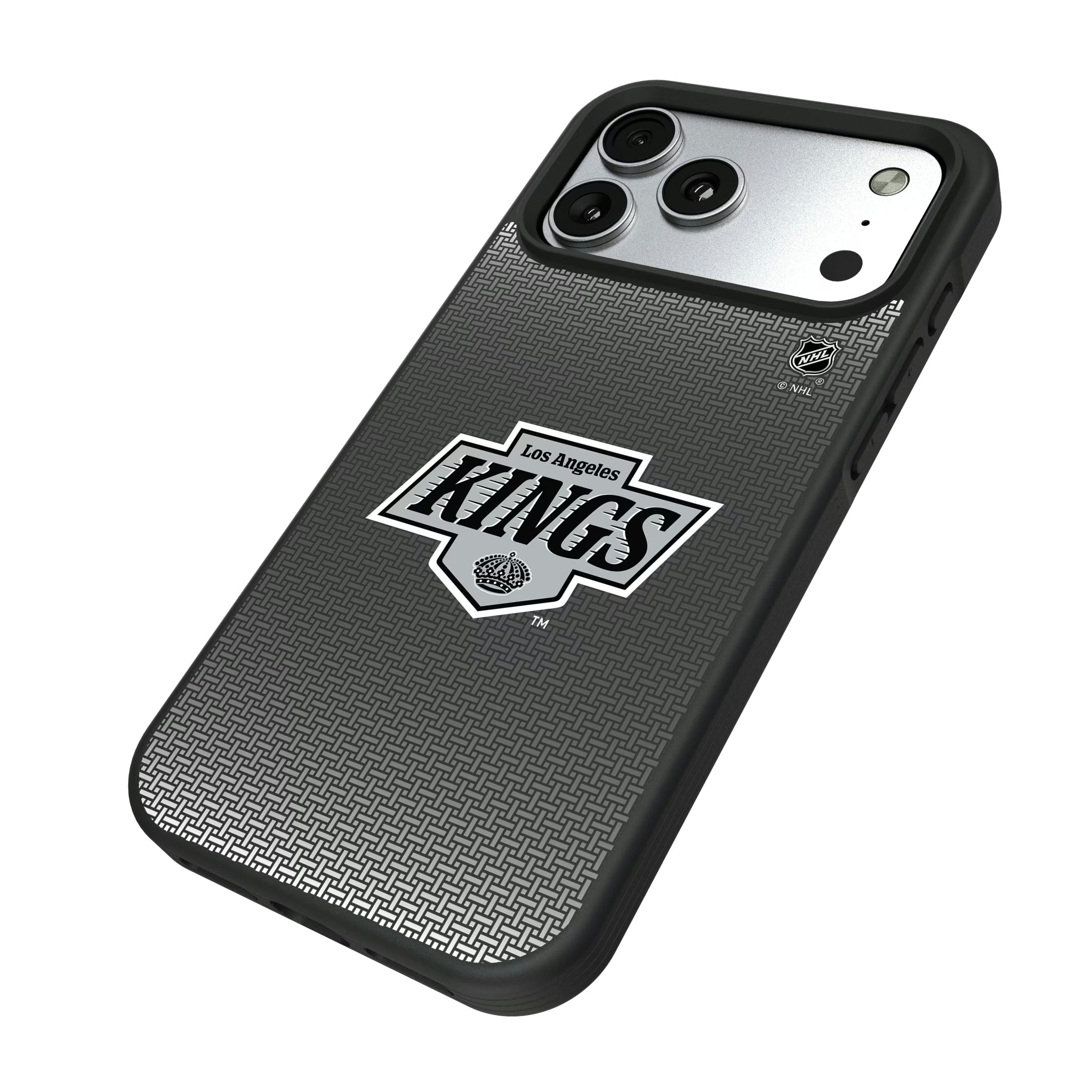 LA Kings Linen iPhone Bump Phone Case for Apple iPhone - Isometric View#Device_iPhone 17 Pro Max