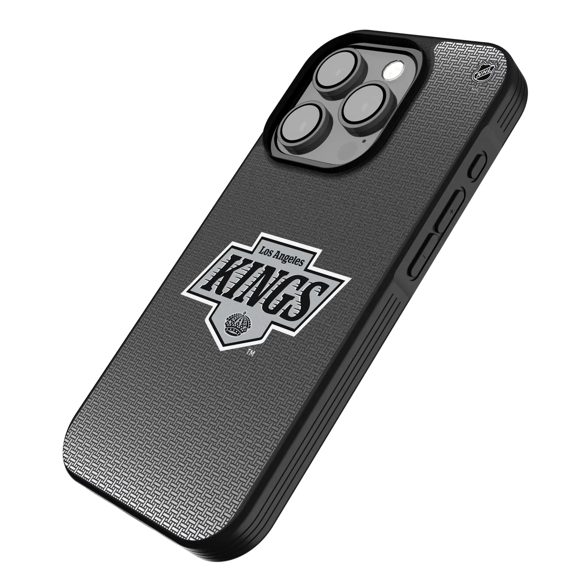 LA Kings Linen iPhone Bump Phone Case for Apple iPhone - Isometric View