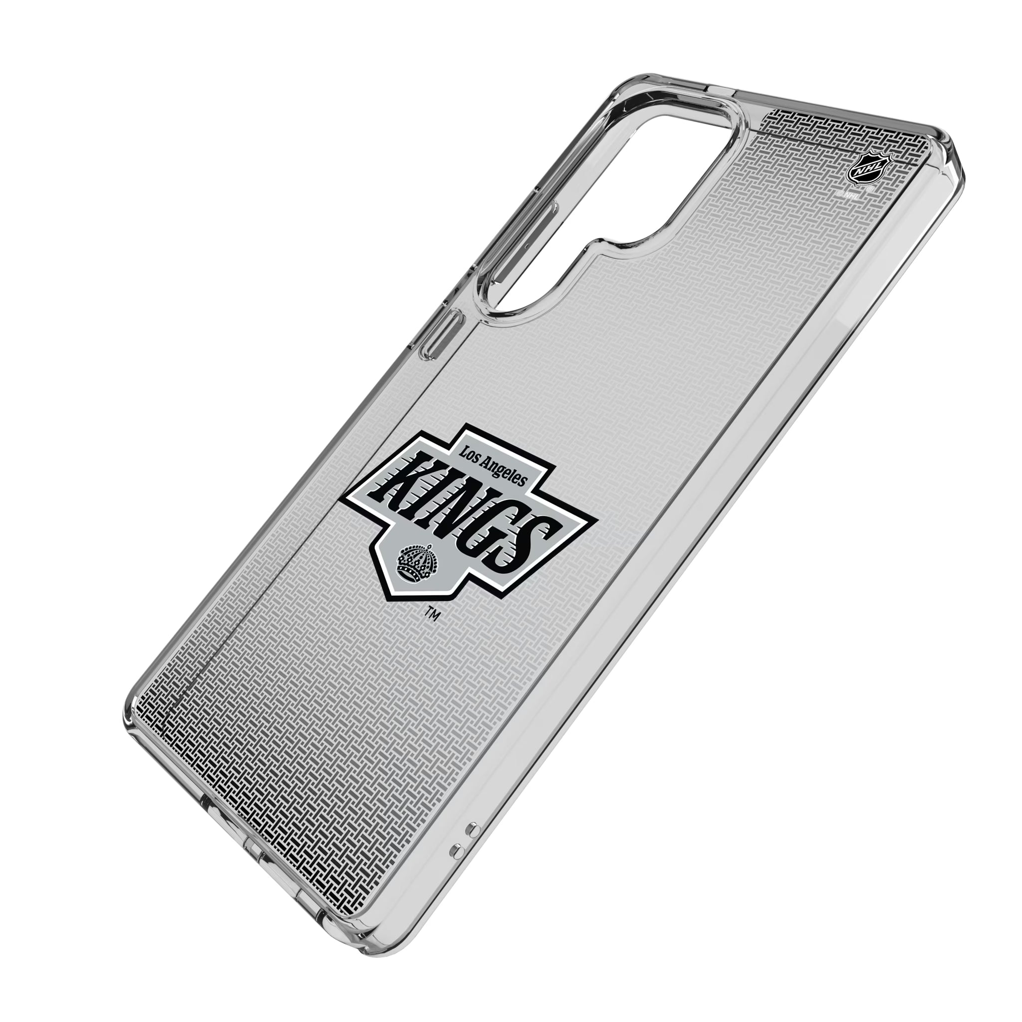 LA Kings Linen Galaxy Clear Phone Case for Samsung Galaxy - Isometric View