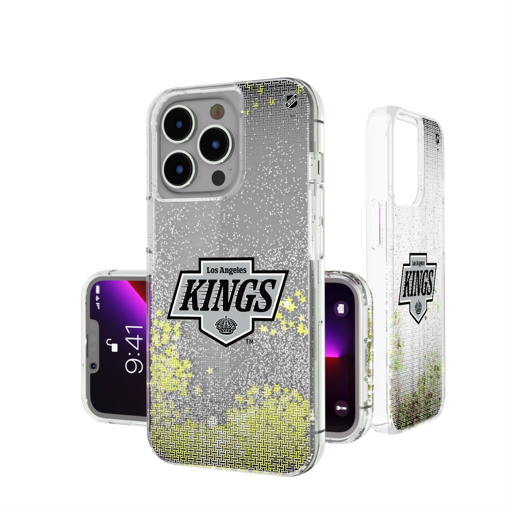 LA Kings Linen iPhone Glitter Phone Case for Apple iPhone