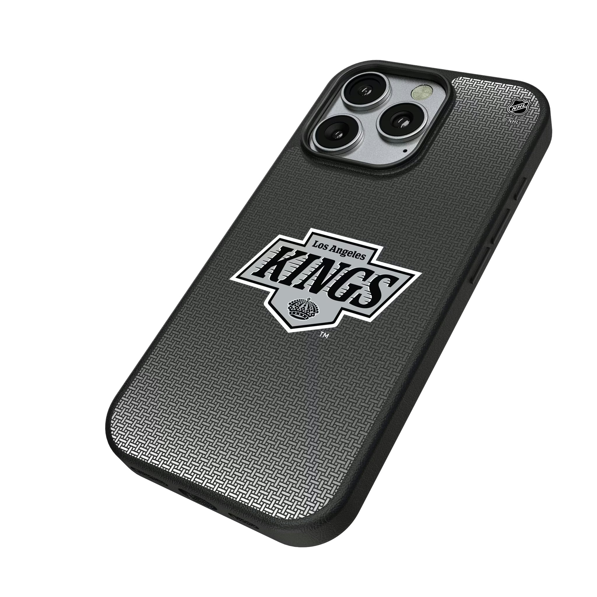 LA Kings Linen iPhone MagSafe Compatible Phone Case for Apple iPhone - Isometric View