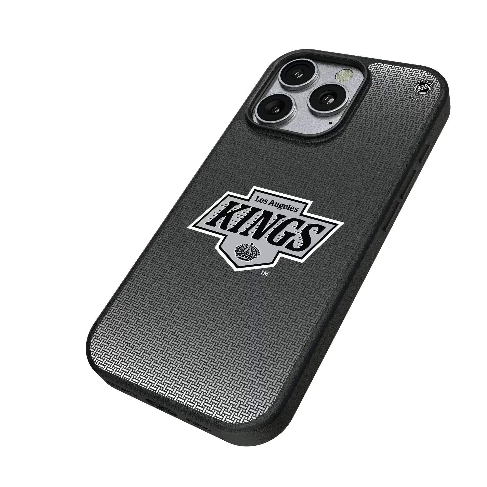 LA Kings Linen iPhone MagSafe Compatible Phone Case for Apple iPhone - Isometric View