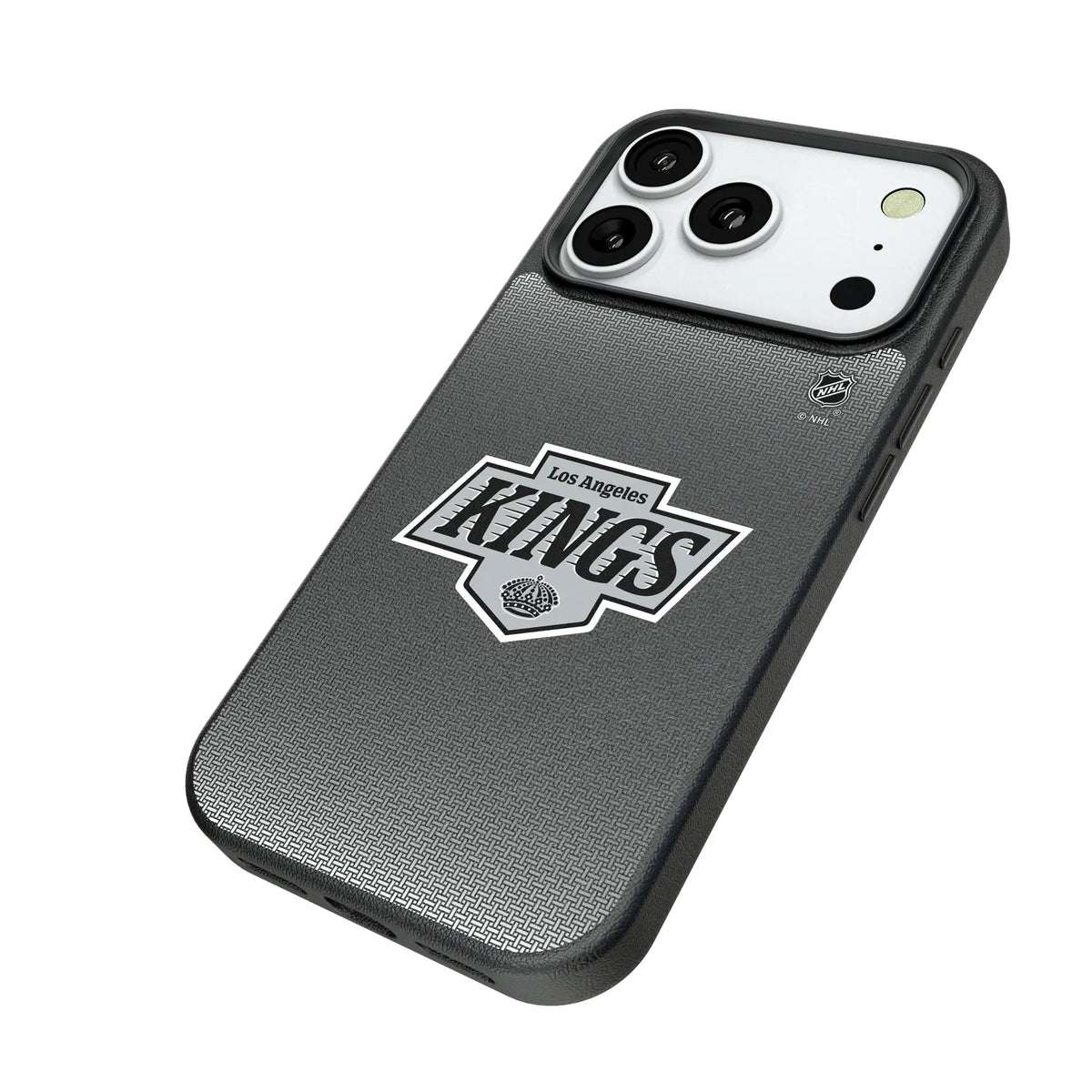 LA Kings Linen iPhone MagSafe Compatible Phone Case for Apple iPhone - Isometric View#Device_iPhone 18 Pro